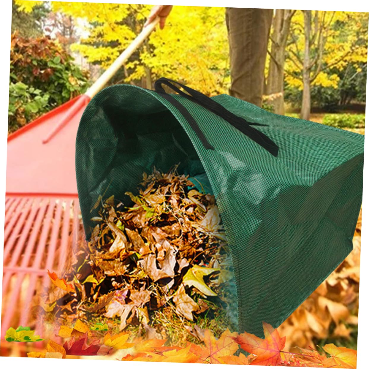 ibasenice 2pièces Sacs à Déchets De Jardin Pliables Sacs Poubelles Réutilisables Conteneurs à Déchets De Jardin Pour Mortes