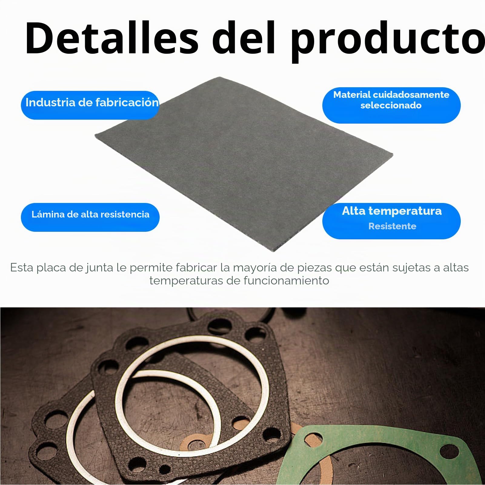 Hoja de papel junta escape Espesor 1.6mm mensiones 20 x 15cm, papel juntas escape para Coche Moto Scooter Cortadora de Césped Desbrozadora Motosierra Motor 2T 4T (20x15cm)