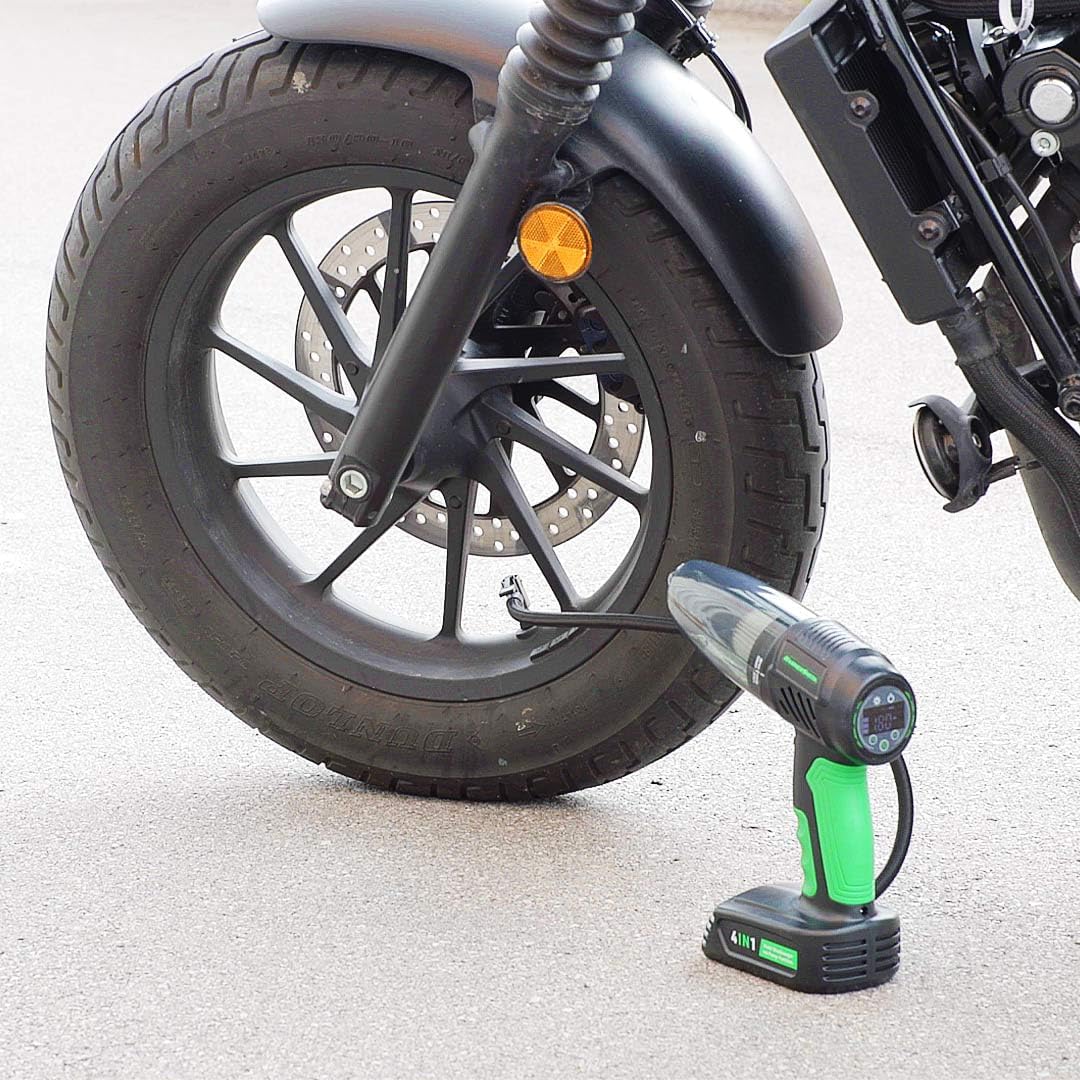 Hammersmith AirStorm inflating a bicycle tire.