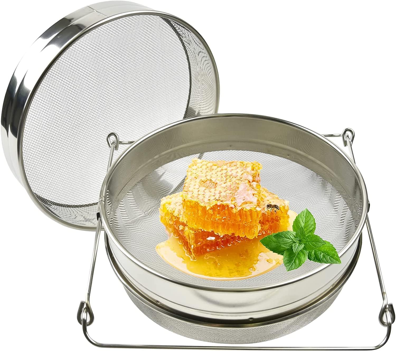 Maturatore Per Miele Kit Apicoltura 5 In 1 | Colino Miele Acciaio, Supporto Telaio, Forchetta, E Cattura Regina | Per Apicoltori Cancello Miele - 3