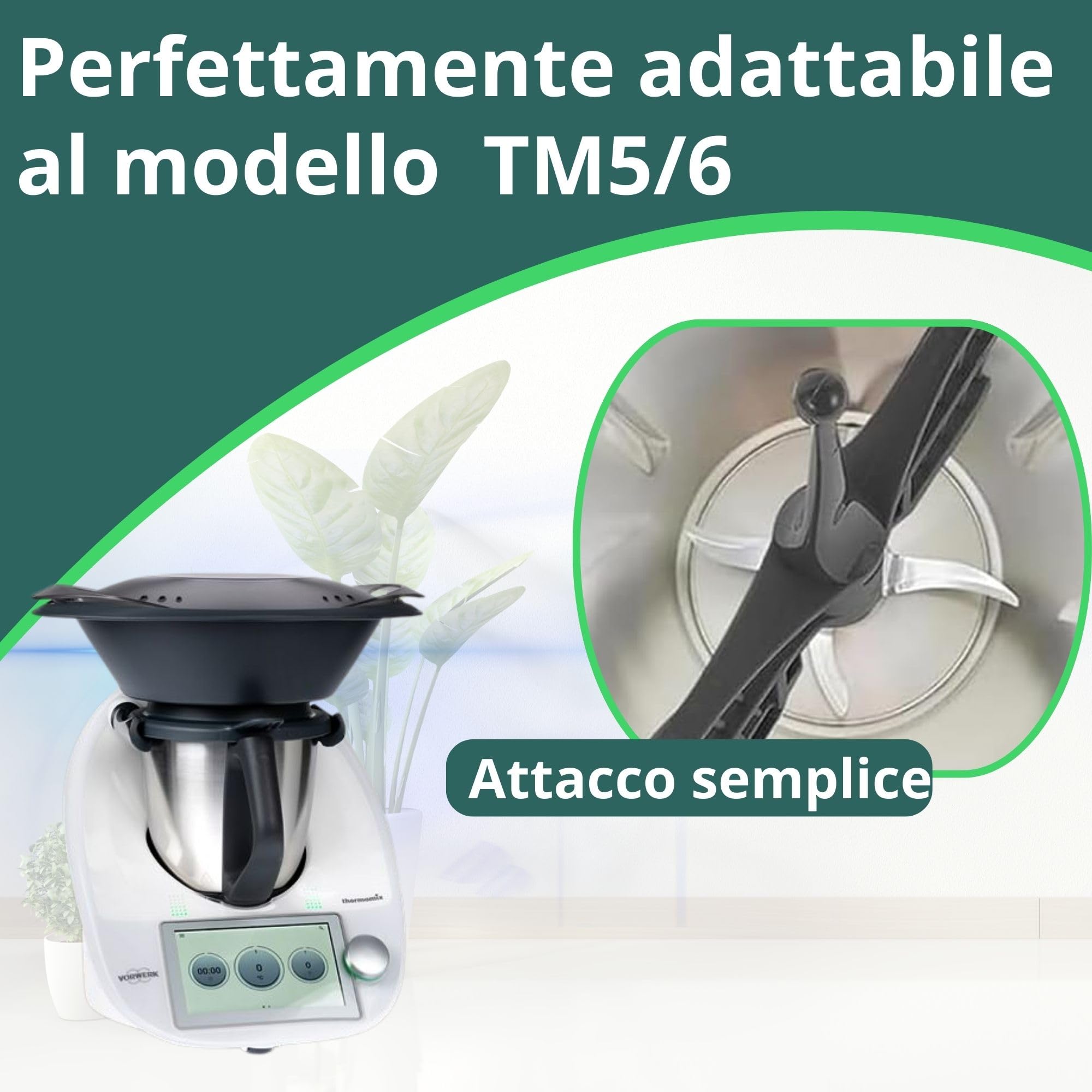 NAMAI - Thermomix Butterfly TM5/TM6/TM31, 100% Compatible Replacement, Food Grade ABS Plastic, Thermomix Accessories TM5, Easy to Install (Butterfly TM 5/6/31) - 2