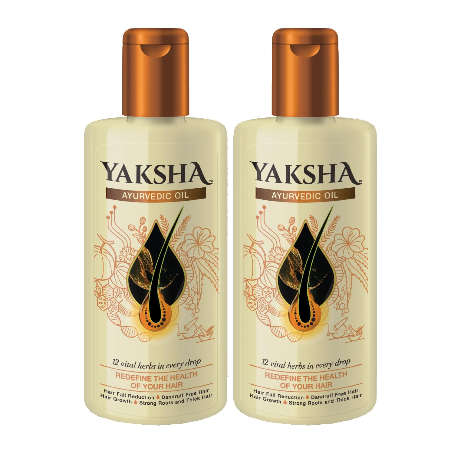 Yaksha Ayurvedic Hair Oil - Pack Of 2 (100 ML Each)-image-42
