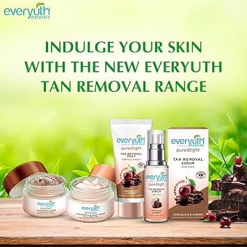 Everyuth Naturals Pure & Light Tan Removal Face Pack - Chocolate & Cherry, 50g Tube