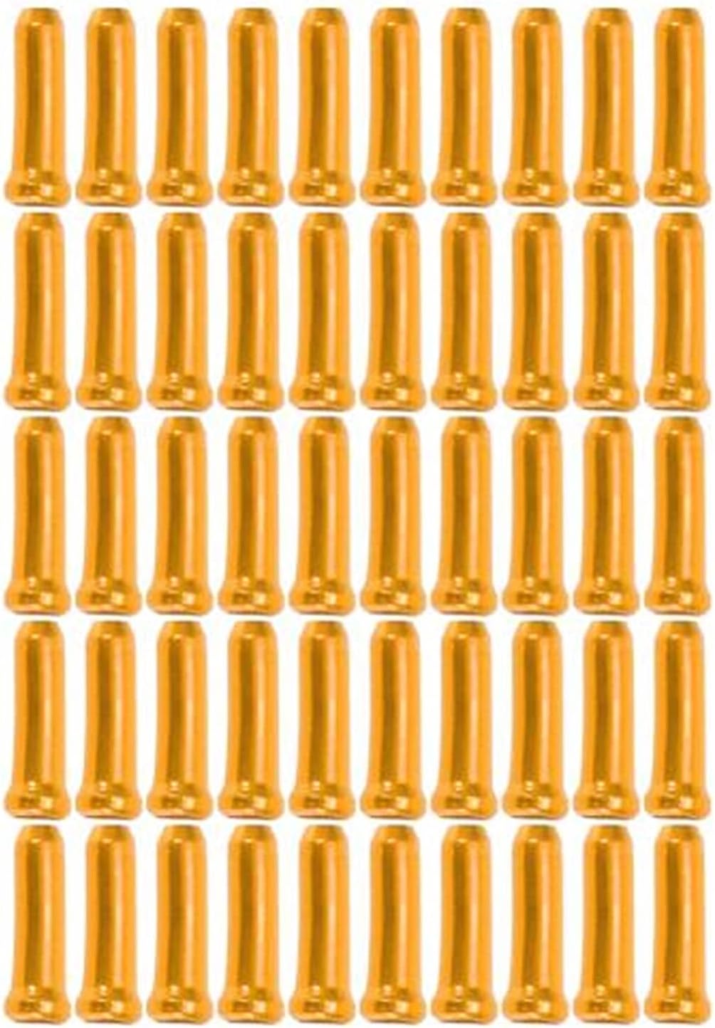 Bike Cable End Caps 50Pcs Aluminum Bicycle Brake Shifter Derailleur Inner Wire(Golden)