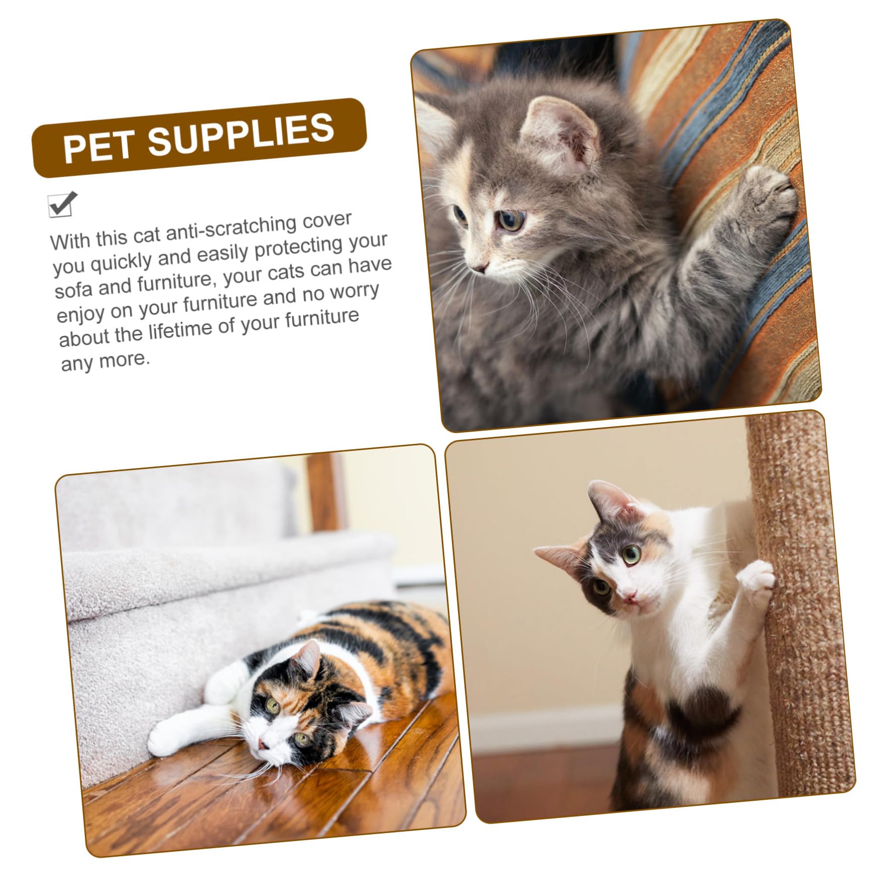 Protector contra Arañazos para Sofá Garra de Sisal, Cubierta Antirayaduras para Gatos, Adecuado para Sala o Tienda, Material Duradero y Entretenido