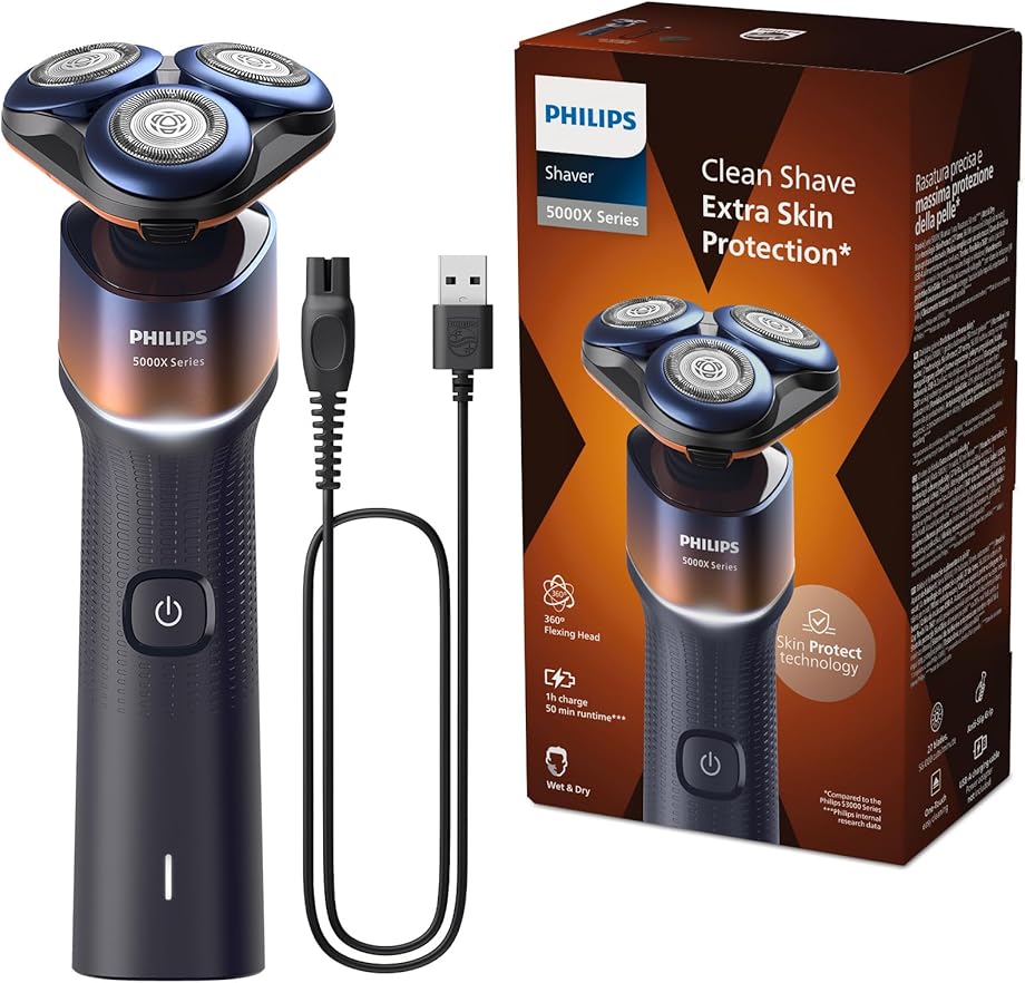 Rasoio elettrico wet and dry tecnologia skin protect philips shaver 5000x series X5012/00