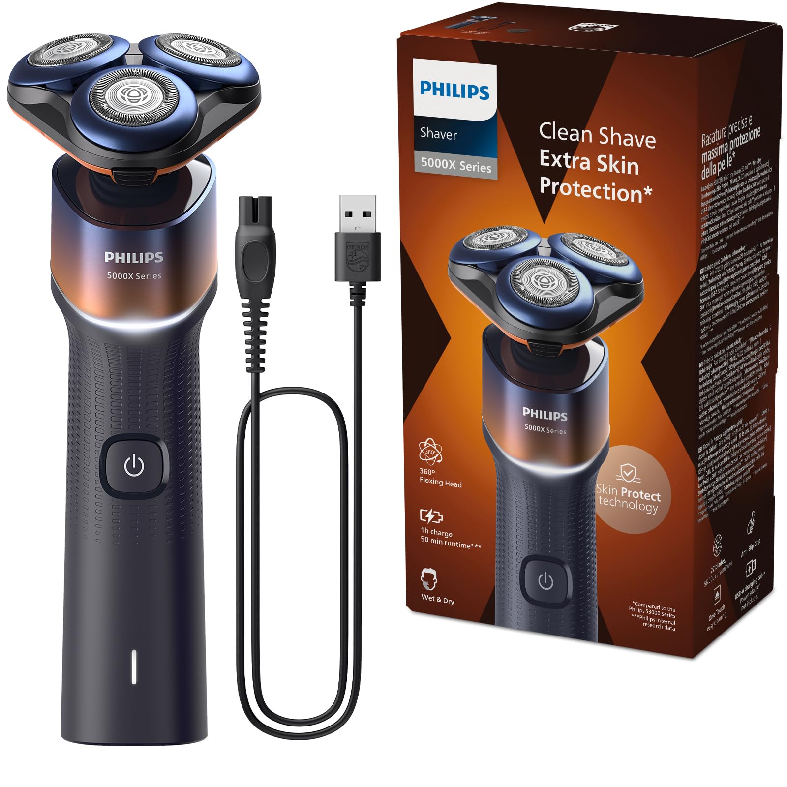 Philips 5000X Series - Rasoir électrique 100 pourcent étanche ...