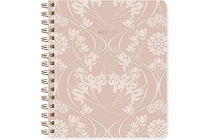 Studio Non-Dated Weekly Planner, Vegan Leather Cover, NOVEAU BLOSSOM", 7" x 8.375", 160 Pages