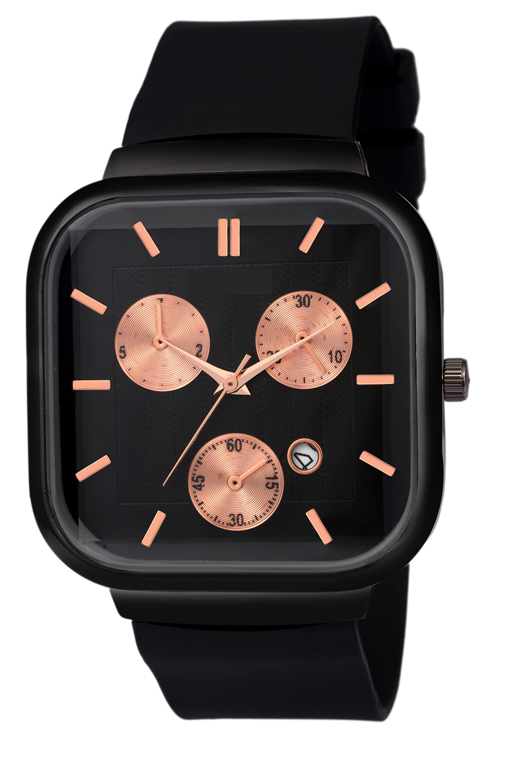 MASTRENA Analogue Unisex Date Watch (Black Square Dial Black Strap) (B0BS3JYD3F) Amazon Price History, Amazon Price Tracker