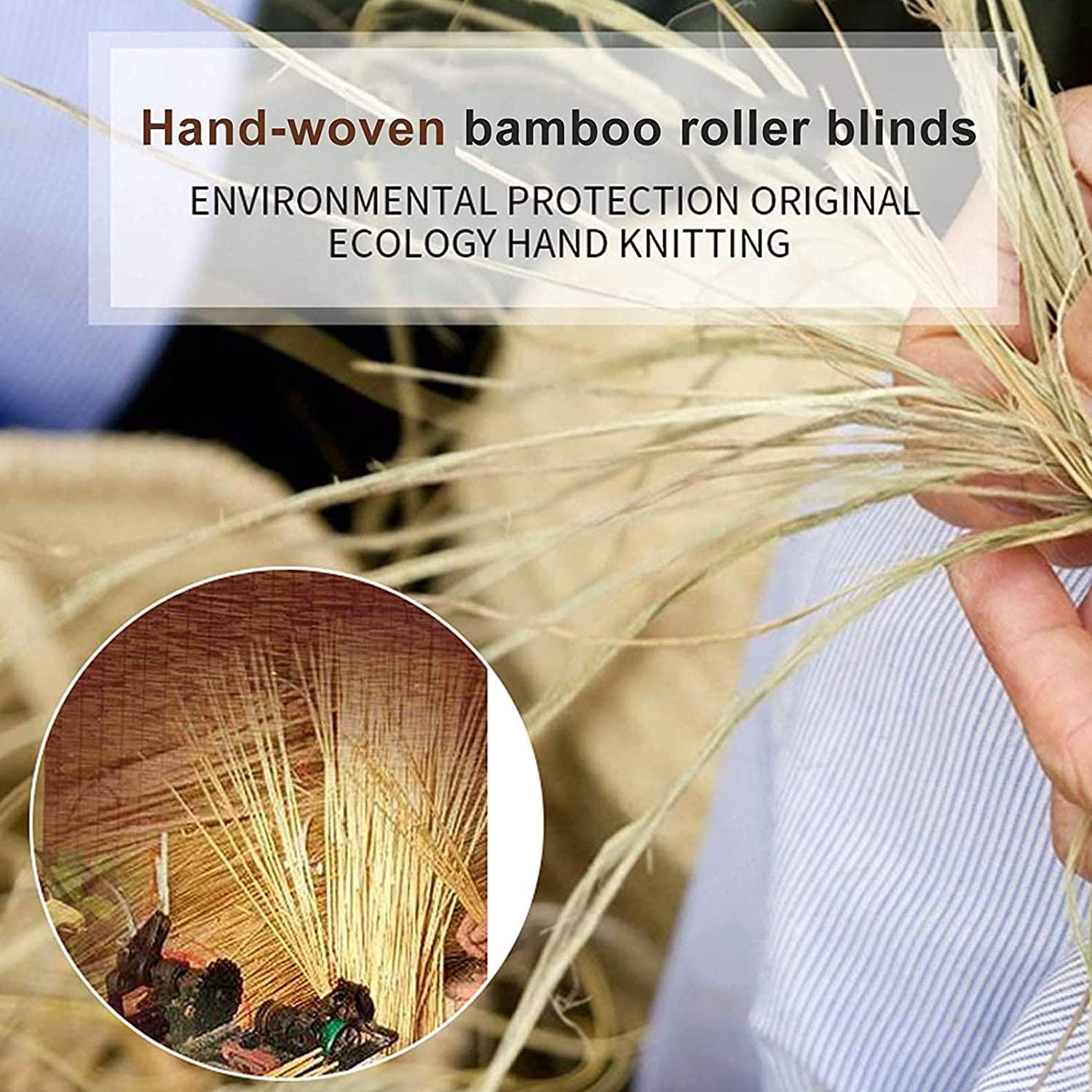 Bambusrollos Für Aussenbereich,Natür Schilfrollos,Fenster Rollo Holz,mit Seitenzug Sichtschutz Raffrollo Bambus Rollo,für Innen Fenster Und Türen Strohvorhänge,Anpassbar,100x240cm/39x95in