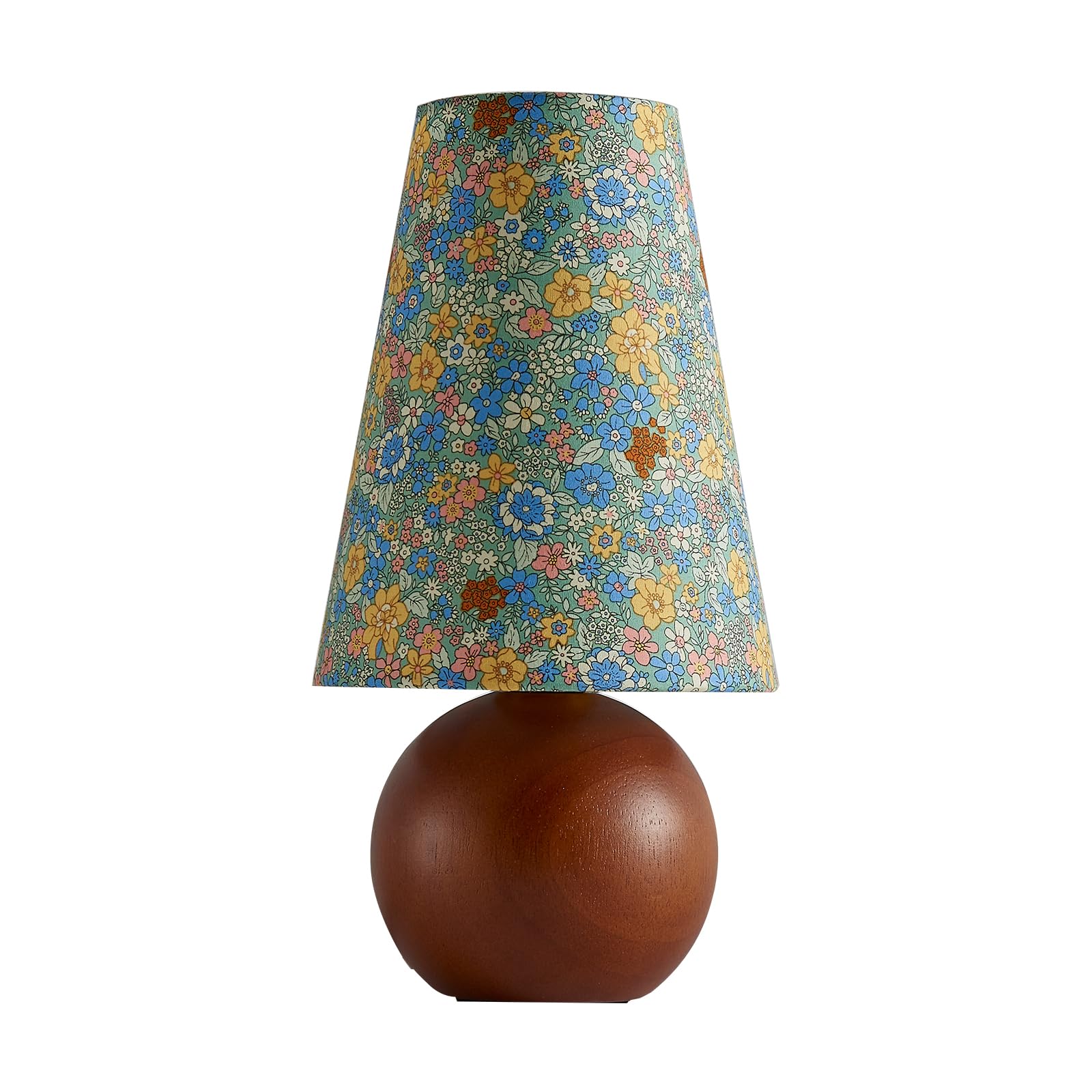 Modern Table Lamp Desk Lamp, Flower Pattern Wood Table Lamp for Living Room Bedroom Home Office, Bedside Nightstand Lamp Farmhouse Antique Table Lamp, Cute Decorative Table Lamp