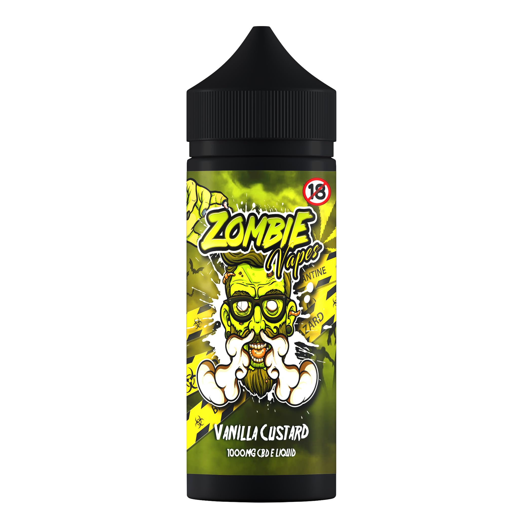 Zombie Vapes Vanilla Cust. E-Liquid 500mg - 4000mg | Anxiety Stress Pain Relief Ecig Vape Juice | No Nicotine | 120ml | UK Made | High Strength E Liquid (E-Juice) (1000mg)