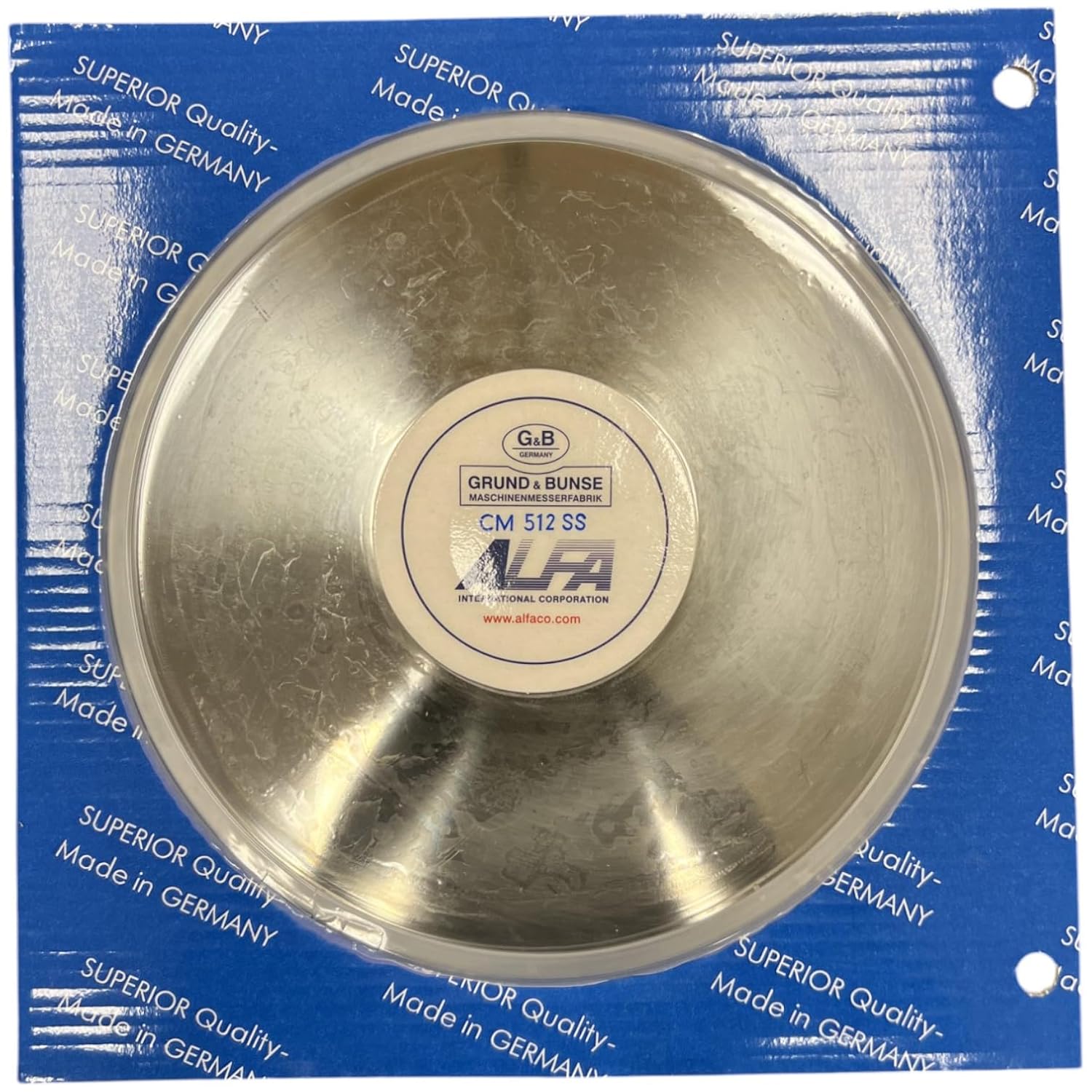 ALFA CM512 SS 12-Inch Stainless Steel Slicer Blade Replacement for Deli Slicers | Replaces Globe M-047 for Globe C12, G12, GC12, and SCR12 Series Deli Slicers