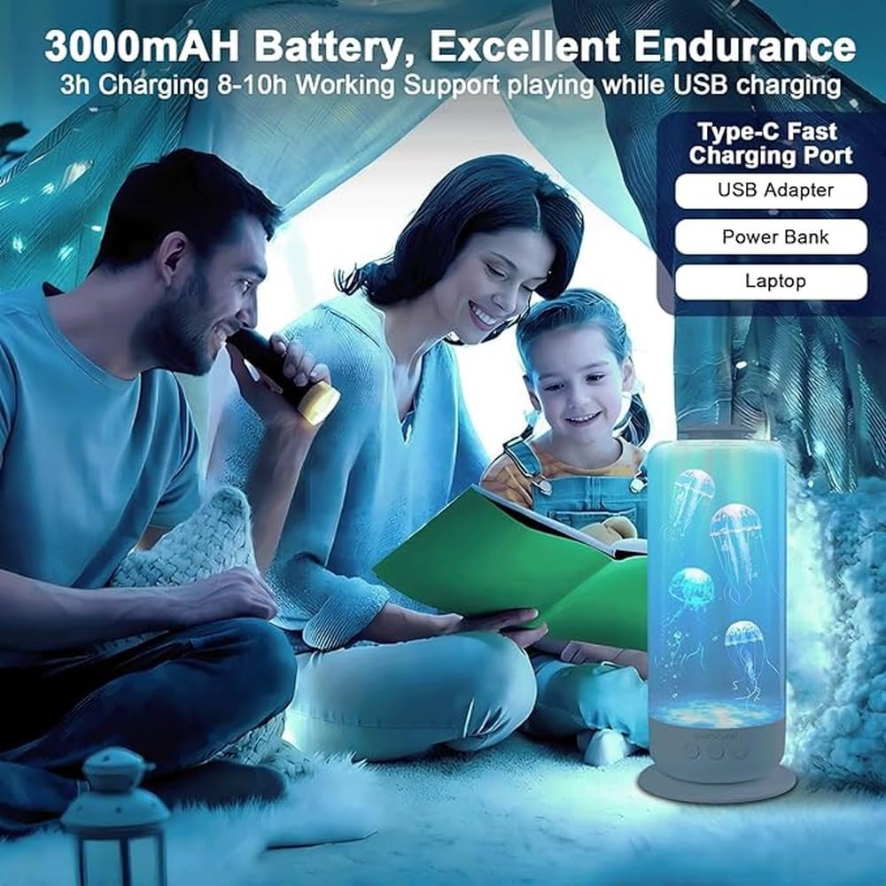 La exclusiva lámpara Jelly Fish ofrece 7 opciones de color personalizadas y 2 modos de iluminación especiales para ambientar el color2. Lámpara de, rosa, 32CM