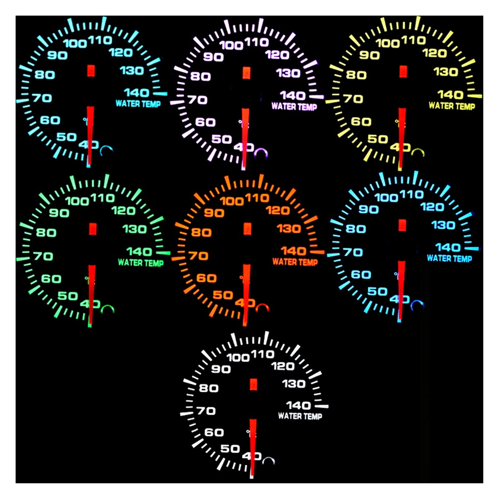 2'' 52mm LED Car Auto Water/Oil Temp/Pressure/Tacho/Boost - Foto 9