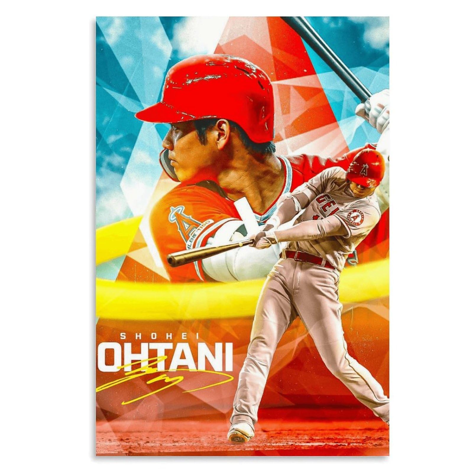 Erwyn Shohei Ohtani Poster Baseball Wall Art Canvas Prints For