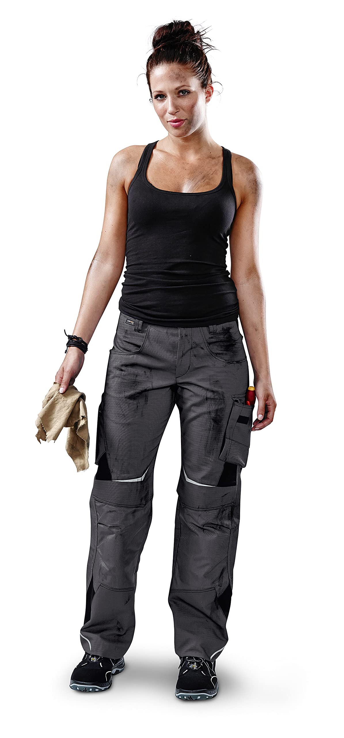 KÜBLER Pulsschlag Damenhose HIGH PSA 2 – Arbeitshose mit Cordura-Verstärkungen, Knieschutztaschen, ergonomischem Damenschnitt