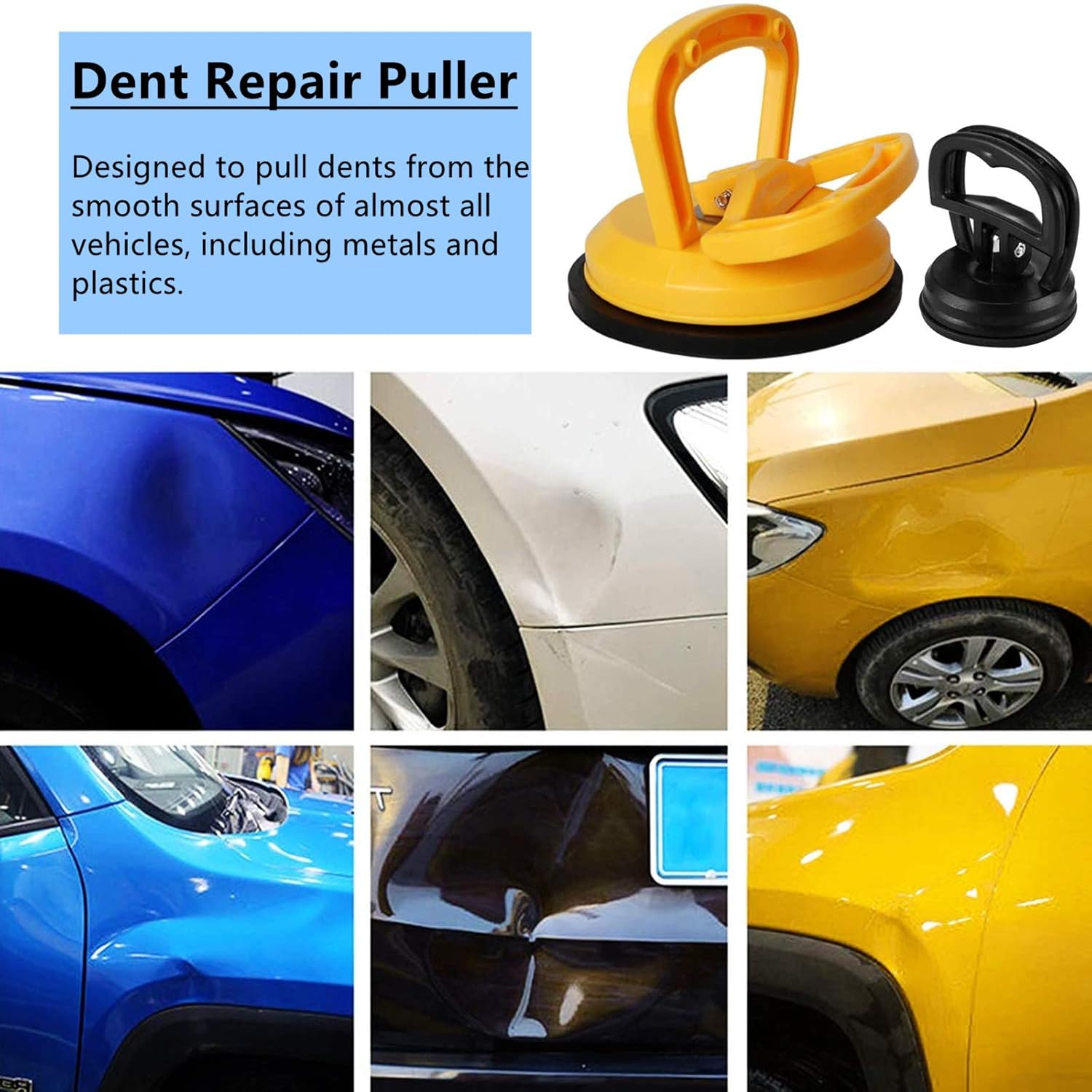 XUMAKI Dent Puller Handle Lifter Car Dent Puller Suction Cup Dent Remover Tools Suction Cup Lifter for Car Dent Repair, Glass,Tiles, Mirror, Granite Lifting and Objects Moving : Automotive