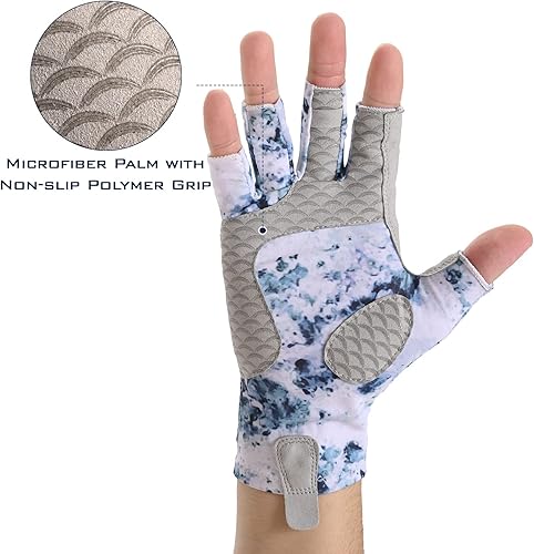 Miniatura 4 de KastKing La Sal - Guantes de pesca UPF50+ con protección UV, guantes sin dedos para hombres y mujeres, para exteriores, kayak, remo, remo, canoa,