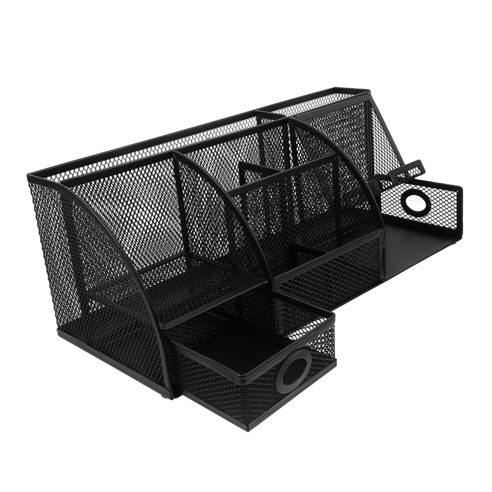 STOBOK Moderner Schreibtisch Organizer aus Eisen in Schwarz mit Stiftehalter und Aufbewahrungsbox zur Praktischen Büroaufbewahrung und Steigerung der Produktivität Am Arbeitsplatz