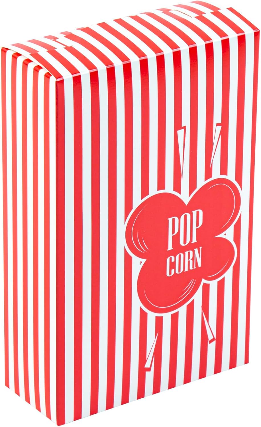 Restaurantware Popcorn Container 400 Count 11.25 Oz Paper Popcorn Holder Carnival Box, Red and White Striped Disposable Vintage Style Movie Theater Box