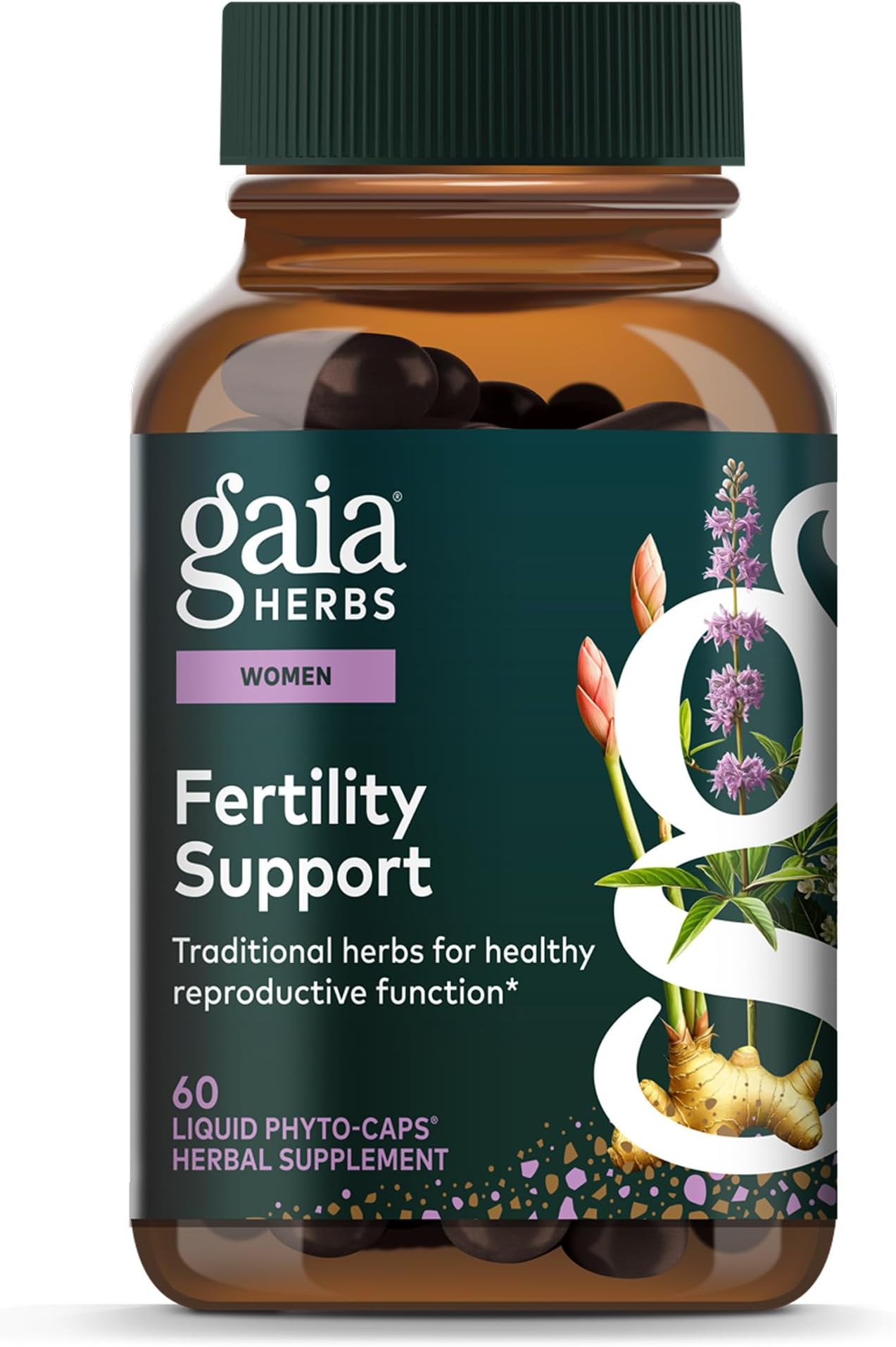 Fertility Support - Supplement with Hormone Balance Support for Women with Traditionally Used Chaste Tree* - 60 Vegan Liquid Phyto-Caps (30 Servings)