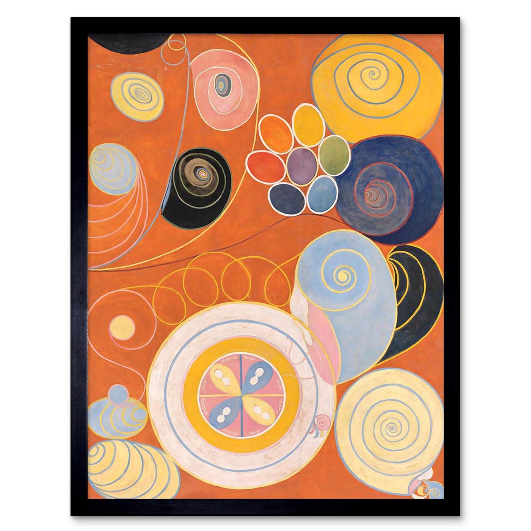 Hilma Af Klint Ten Largest Number 3 Painting 12X16 Inch Framed Art Print