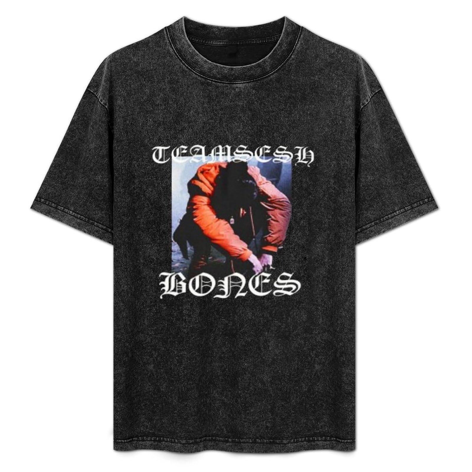 Xueyuyoulan Unisex Black Bones Teamsesh American Rapper Singer Hip Hop Musician T-Shirt Printed Tee Graphic Top Men Shirt 3XL