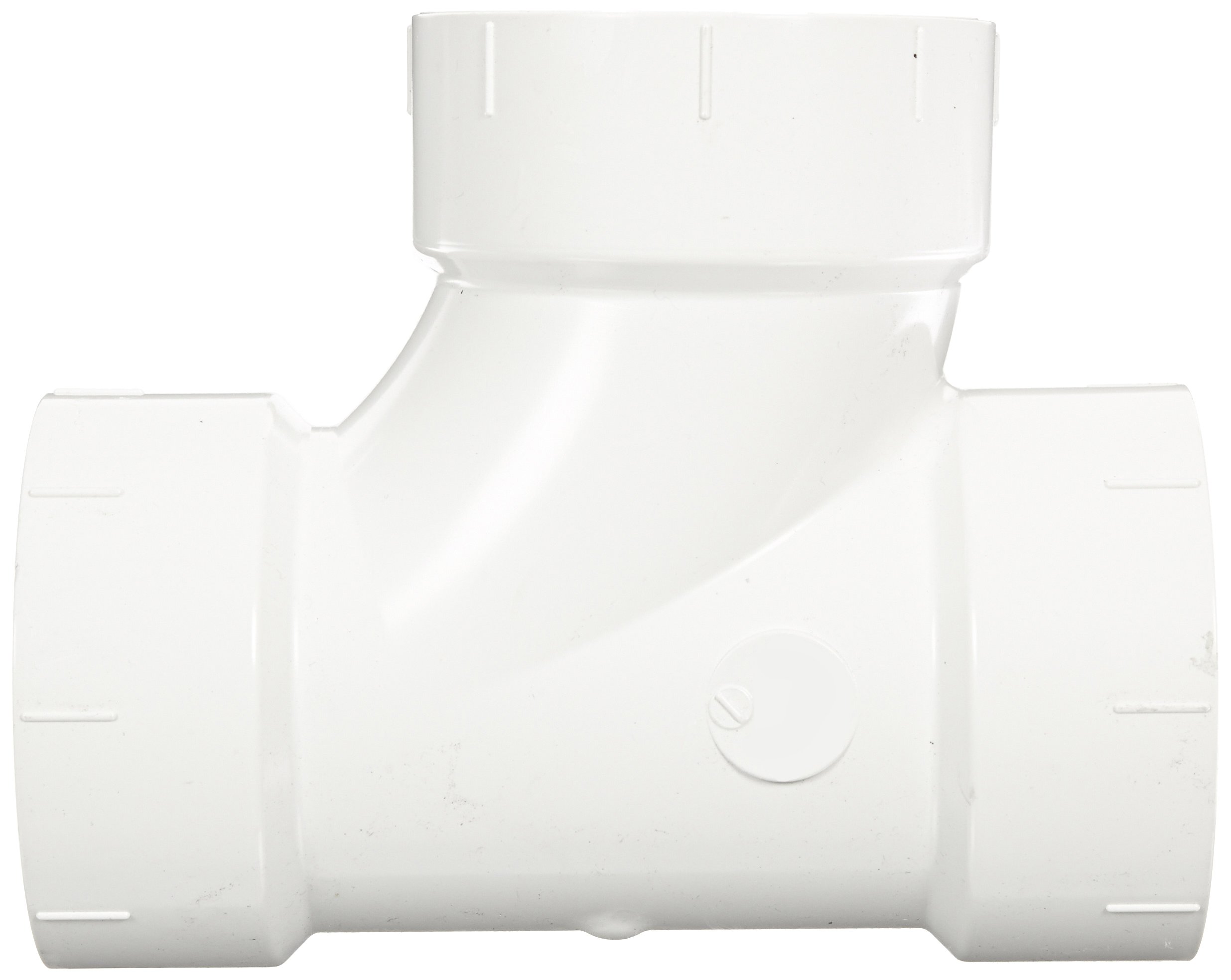 Spears P400 Series PVC DWV Pipe Fitting, Sanitary Tee, 3