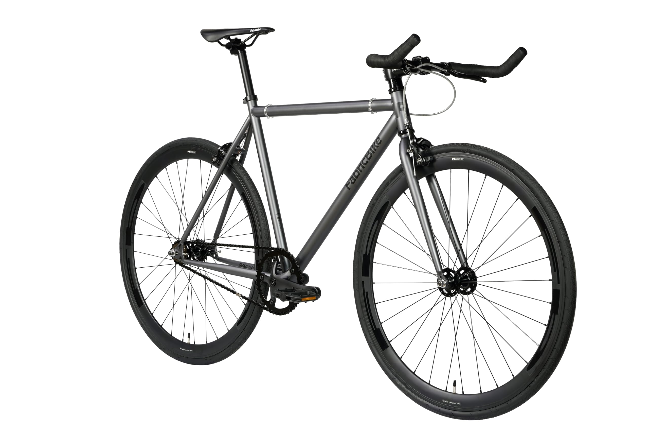 FabricBike Original - Vélo Fixed Gear Bike, Roue 28", vélo à pignon Fixe, vélo Simple Vitesse, Cadre Acier Hi-Ten, 10,45 kg (Taille M).