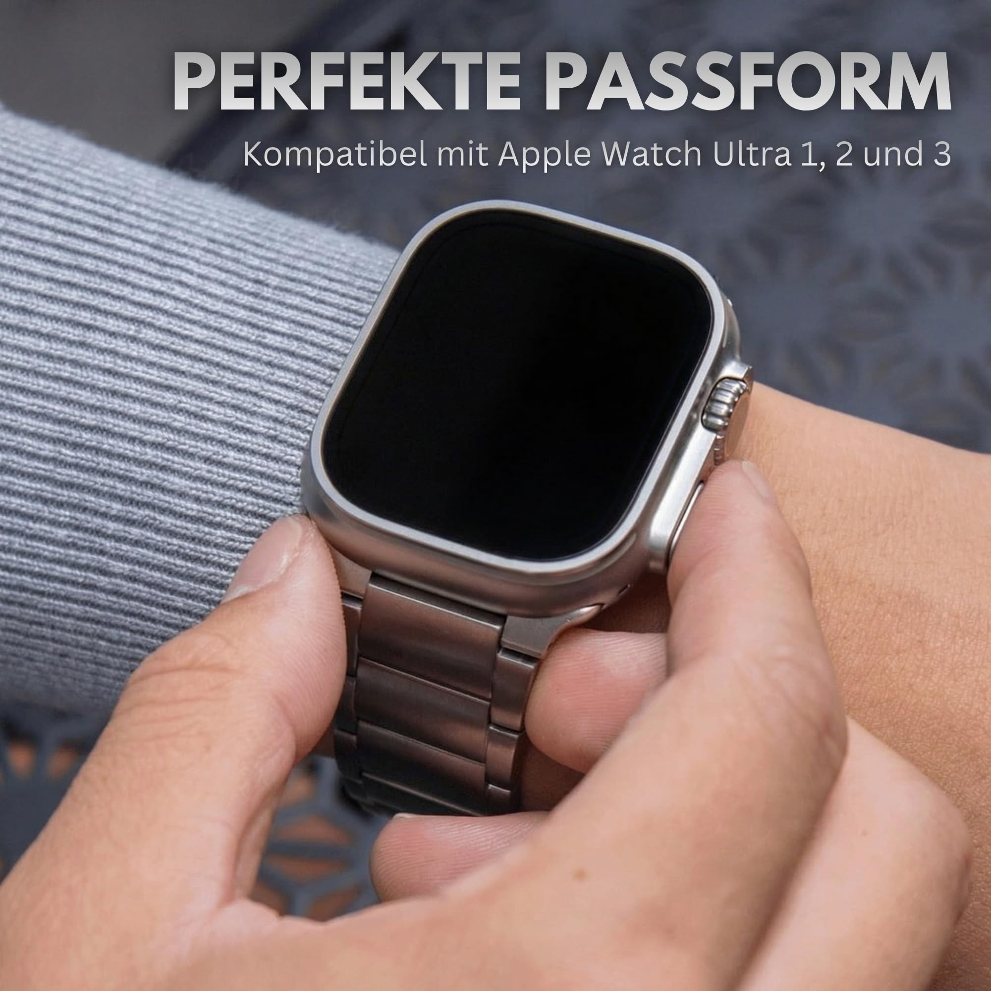 KOENIGSBAND Titan Armband Kompatibel mit Apple Watch Ultra 1/2/3 Armband 49mm – Titanium Ersatzarmband für iWatch Ultra Armband