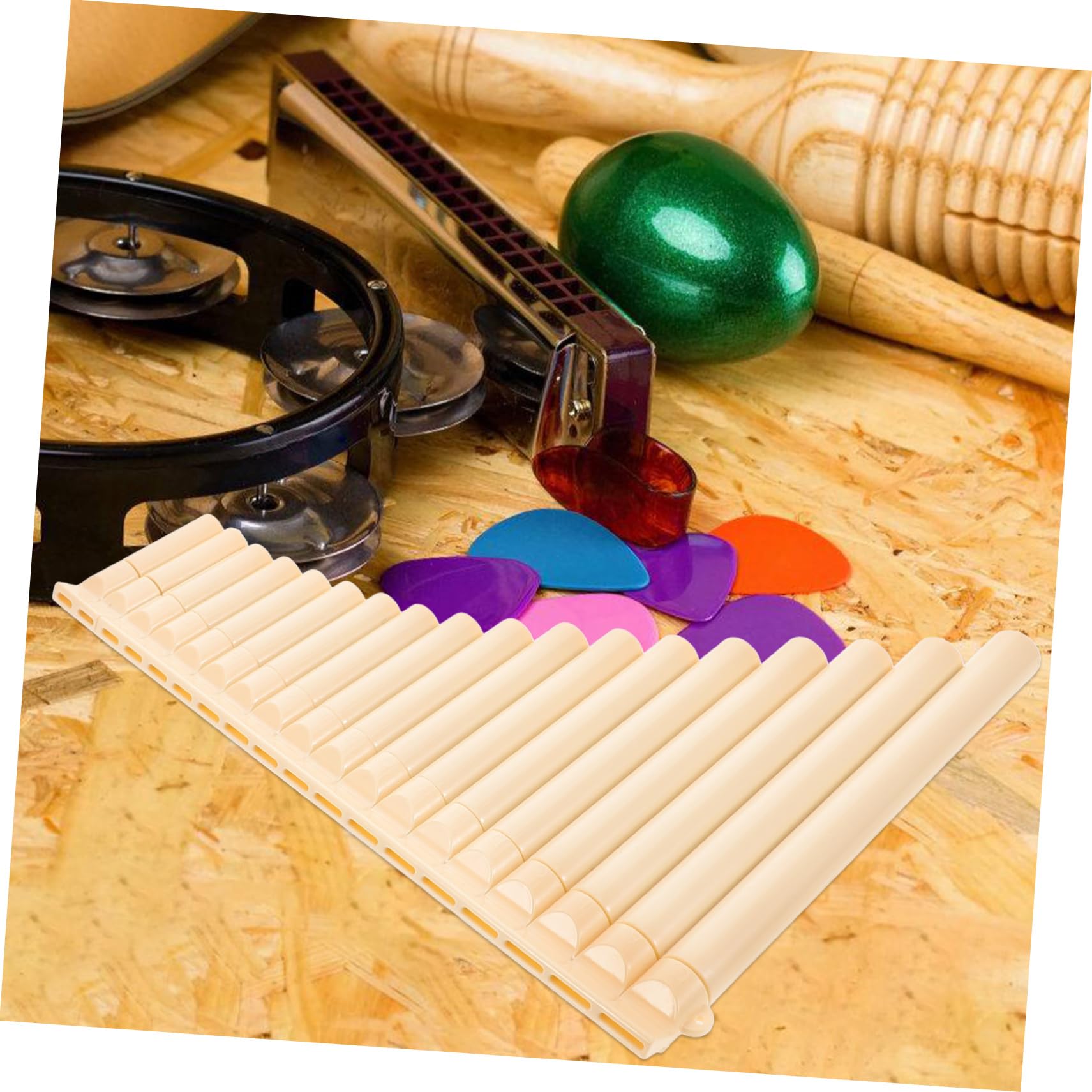 ifundom Flauto di Pan in Plastica Abs 18 Canne, Leggero e Maneggevole, per Principianti e Pratica Musicale Portatile