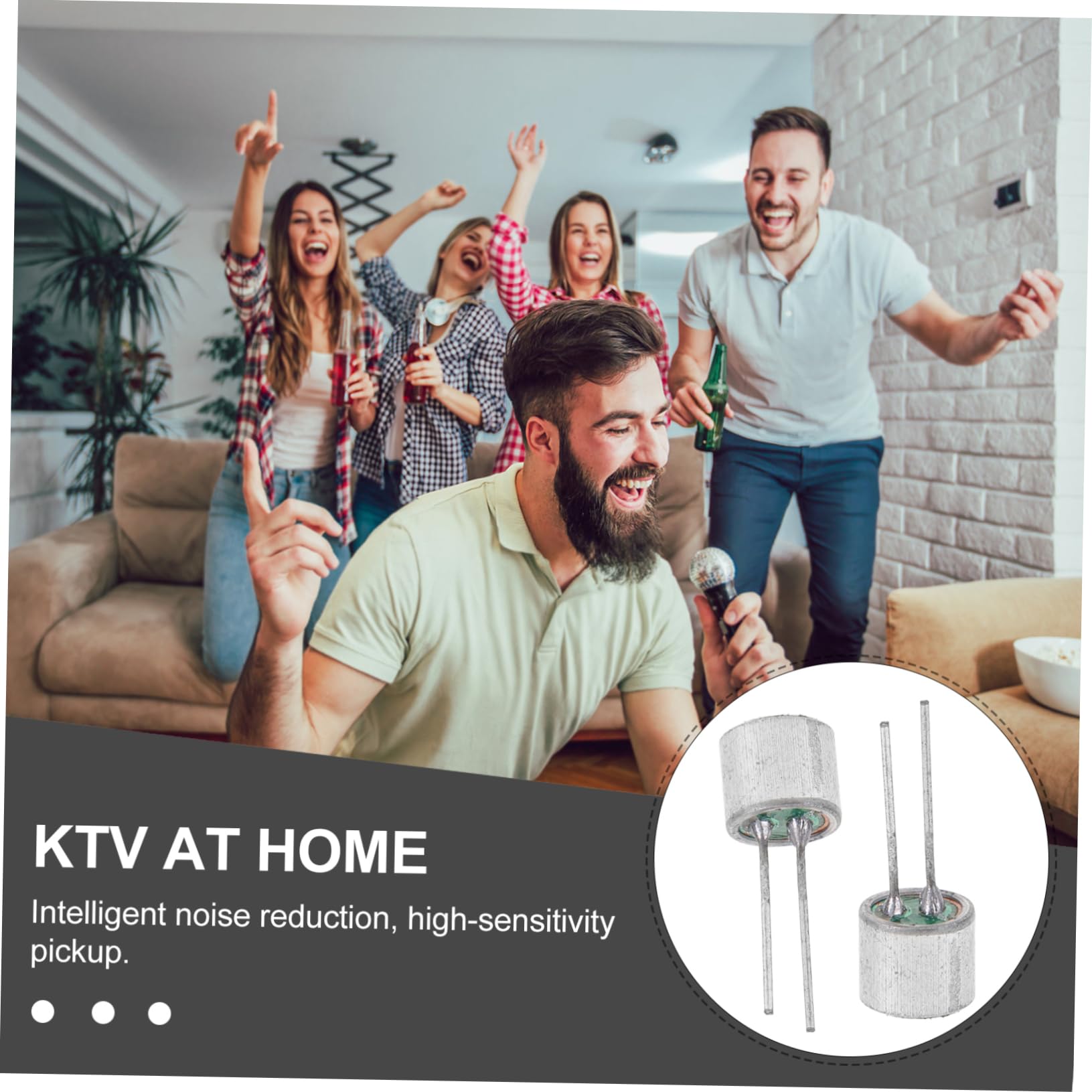 Angoily 20pcs Mini Electret Condenser Mics 2-pin Pickup for Electret Microphone for Sound Light Control Applications