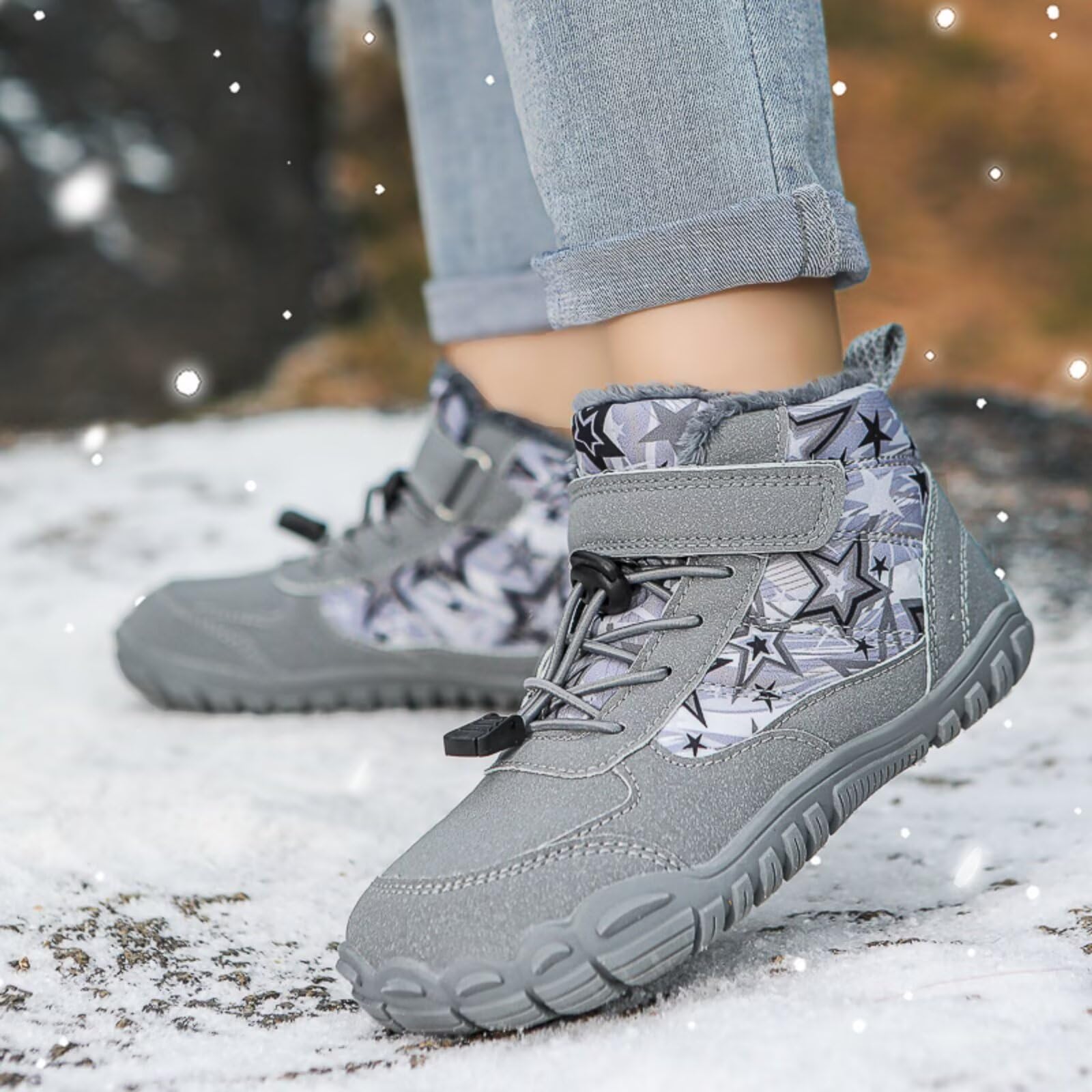 Botas de Nieve Zapatillas Niño Niña Barefoot Invierno Deportivas