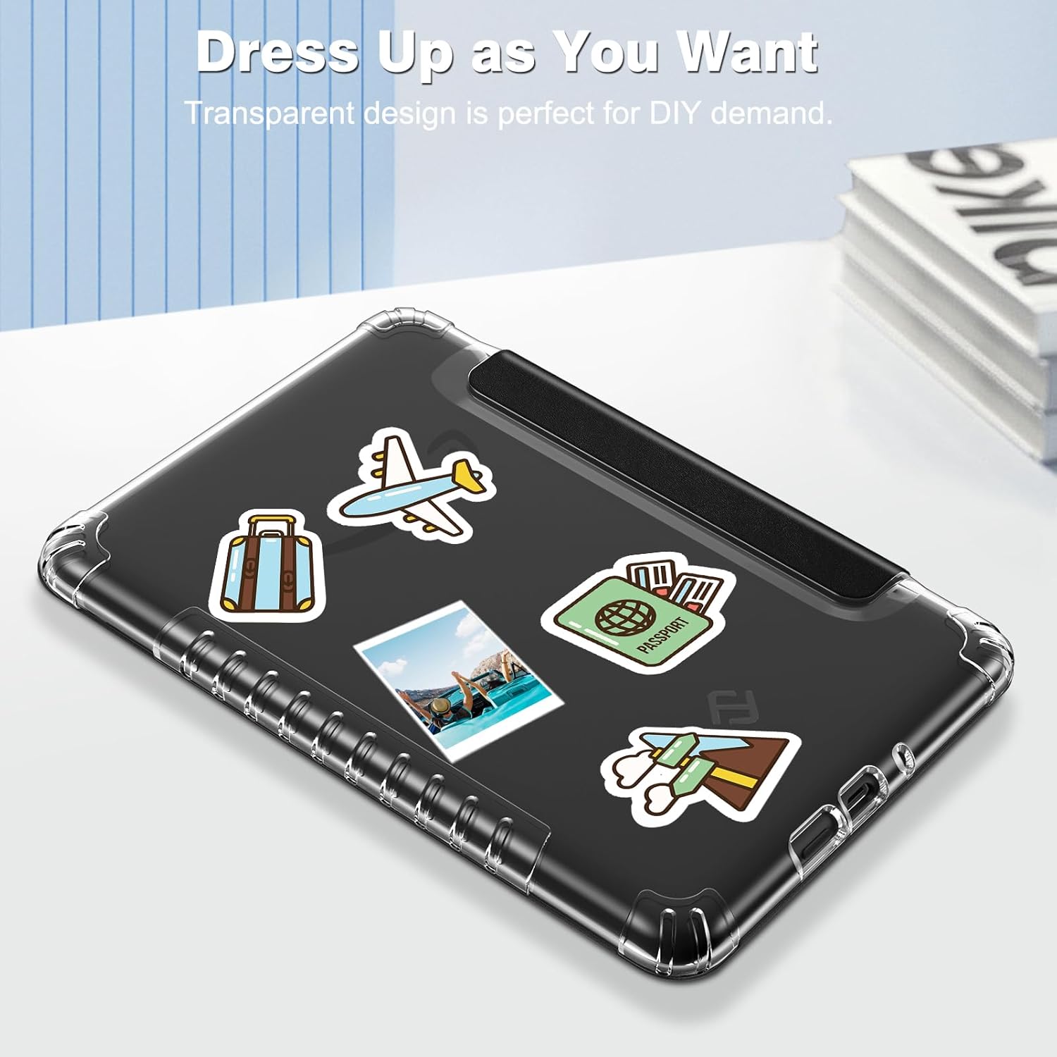 Fintie Case for 7" All-New Kindle Paperwhite 12th Generation 2024 and Kindle Colorsoft Signature Edition, Ultra Clear Soft Flexible Light Transparent TPU Back Case + Flip Vertical Stand Cover,