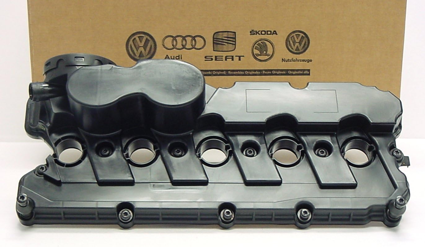 Genuine OEM Volkswagen Valve Cover with PCV Valve, Gasket and Bolts for 2.5 Jetta Rabbit Golf Passat 2006-2014