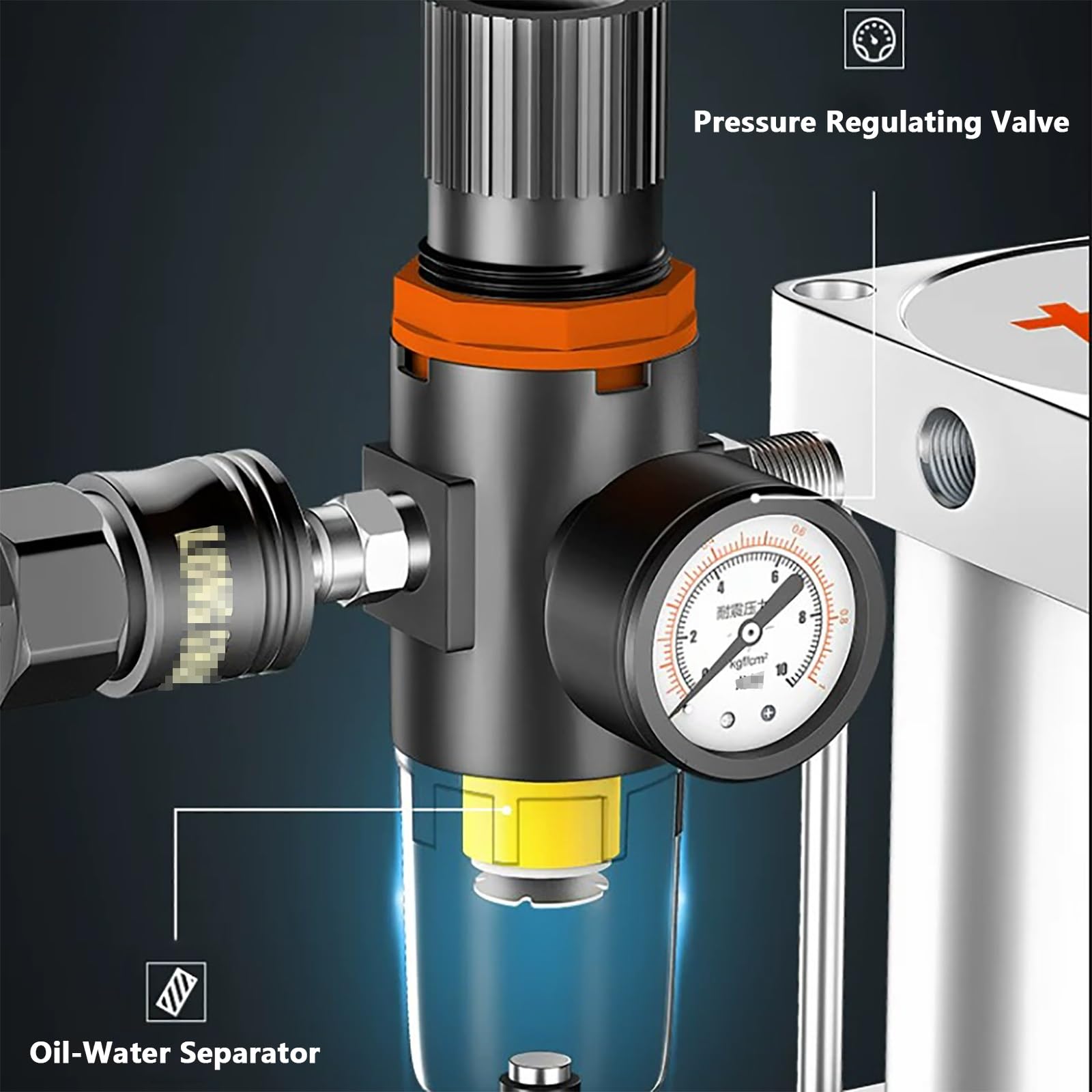 Bomba Lubricadora de Grasa Neumática de Alta Presión para Bidones | Portátil e Industrial, Relación de Presión 80:1, para Mantenimiento de Maquinaria Industrial