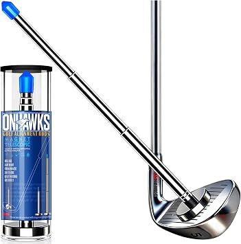 Magnetic Golf Alignment Rods-Telescopic Alignment Sticks-Swing Training Aid
