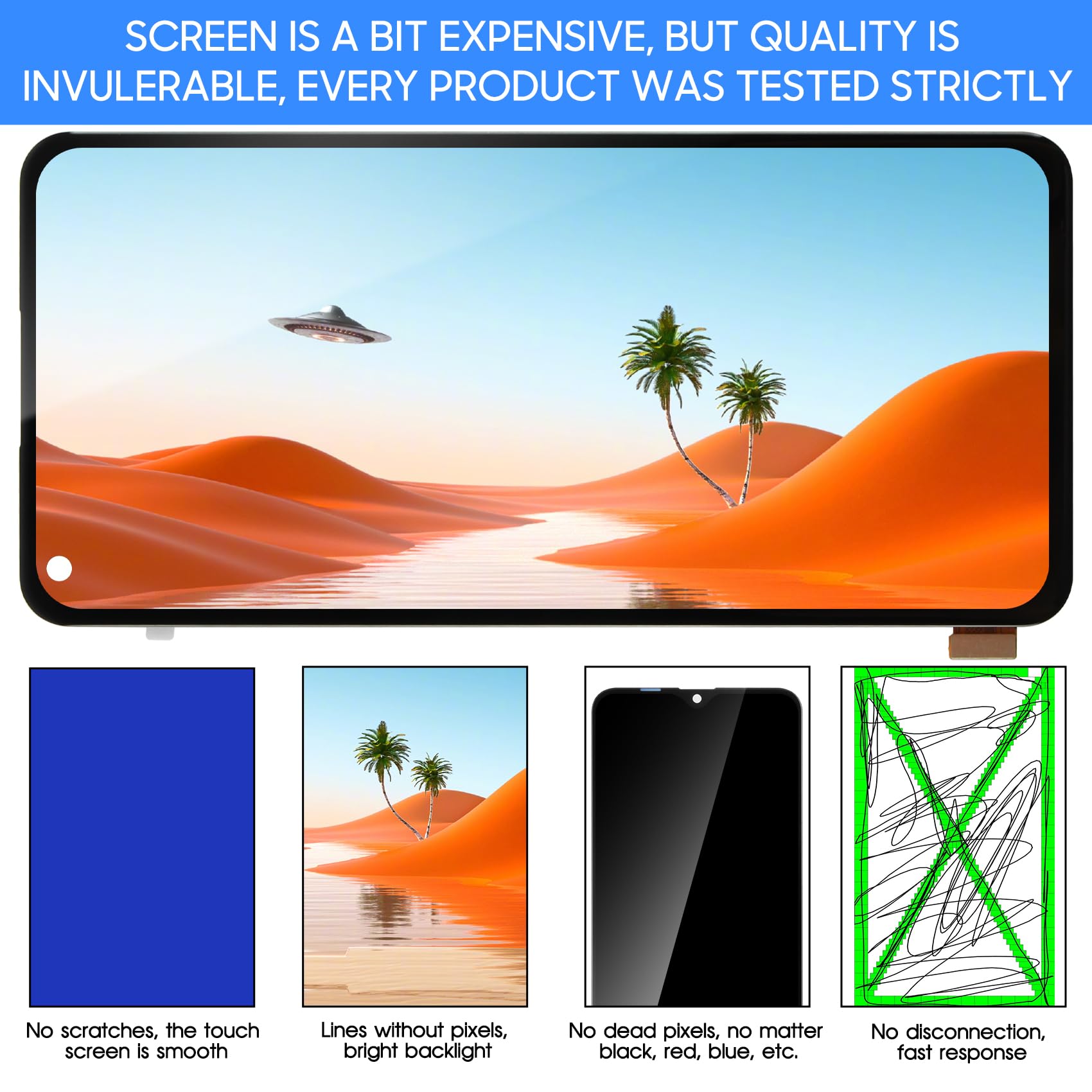 LADYSON LCD Schermo per Xiaomi 11 Lite NE 5G/Mi 11 Lite 4G et 5G LCD Display Touch Screen Digitizer Assembly 2109119DG M2101K9AG M2101K9G Vetro di Ricambio con Strumenti(6.55" Nero)
