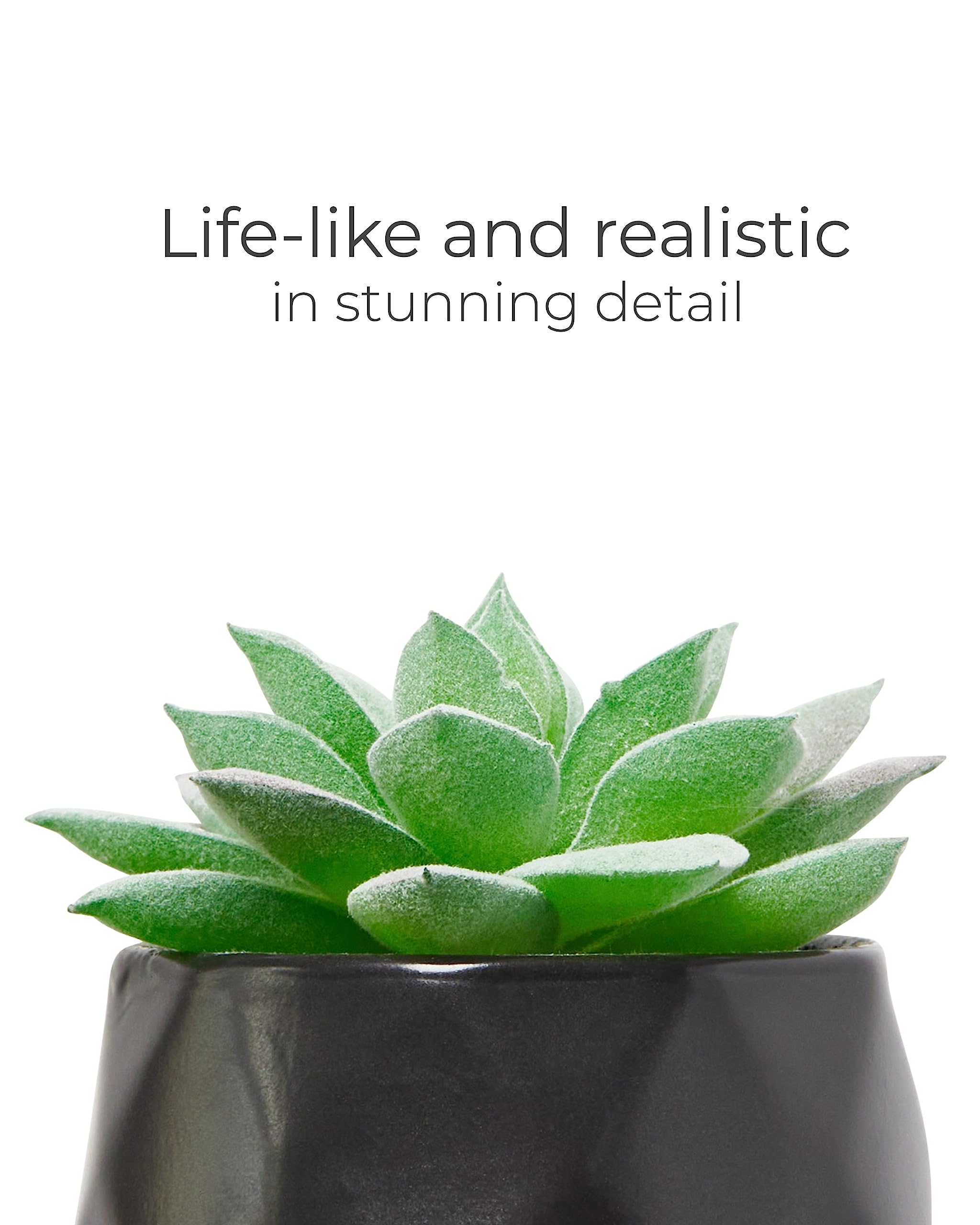 Nordik デスクプラント 4個セット オフィスデスク装飾 レディース 屋内 リビングルーム ベッドルーム ホーム装飾 ピンクフェイク多肉植物 ホワイト幾何学セ | Nordikフェイクレザーデスク マット ケーブル オーガナイザー