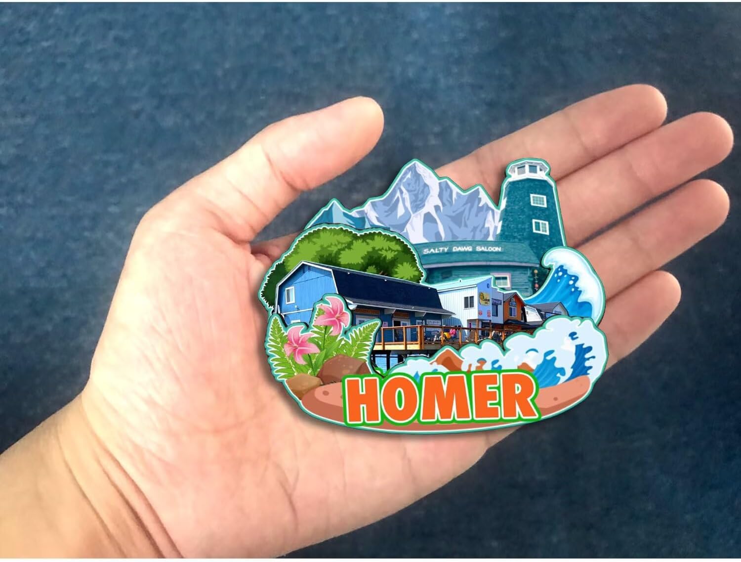 Refrigerator Magnet for Homer Alaska USA City Travel Souvenir 3D Handmade Wooden Home Decoration Landmark Decorative Fridge Sticker Tourist Collection Gift 161 image 3