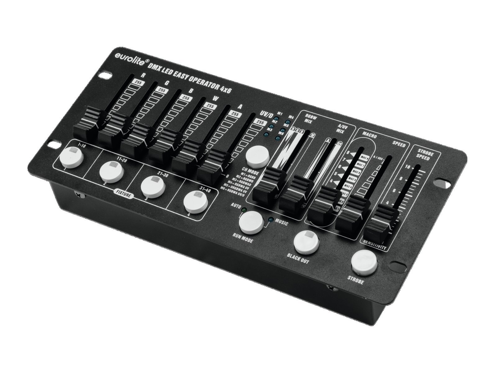 Eurolite DMX LED EASY Operator 4x6 | Kompakter DMX-Controller für 4 LED-Scheinwerfer mit jeweils max. 6 Farben
