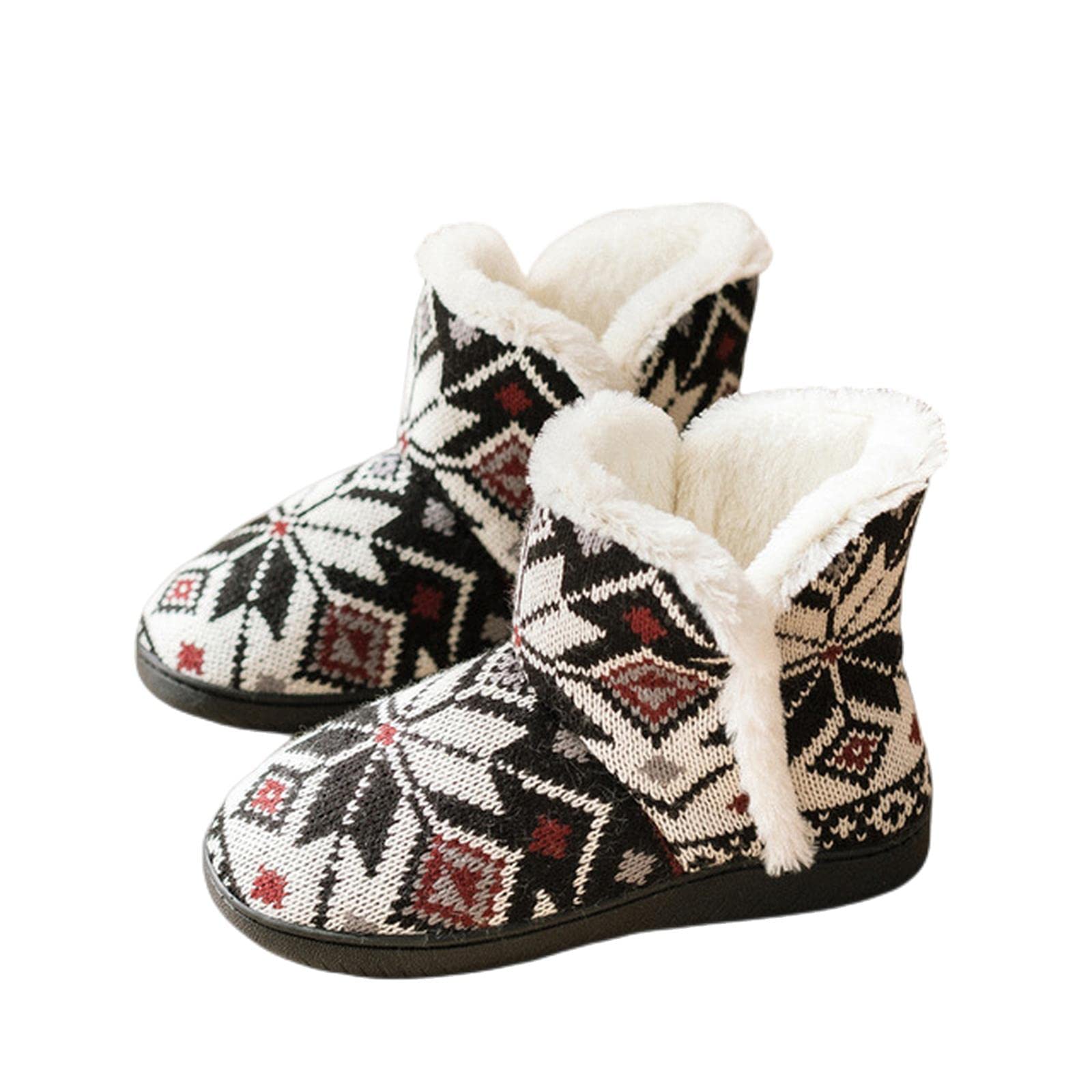 HIHELO Ciabatte Donna Invernali Pantofole Di Cotone Invernale Inverno Donne Con Le Pantofole Per La Casa Con Tacchette Più Velluto Con Scarpe Calde Interne Ed Esterni