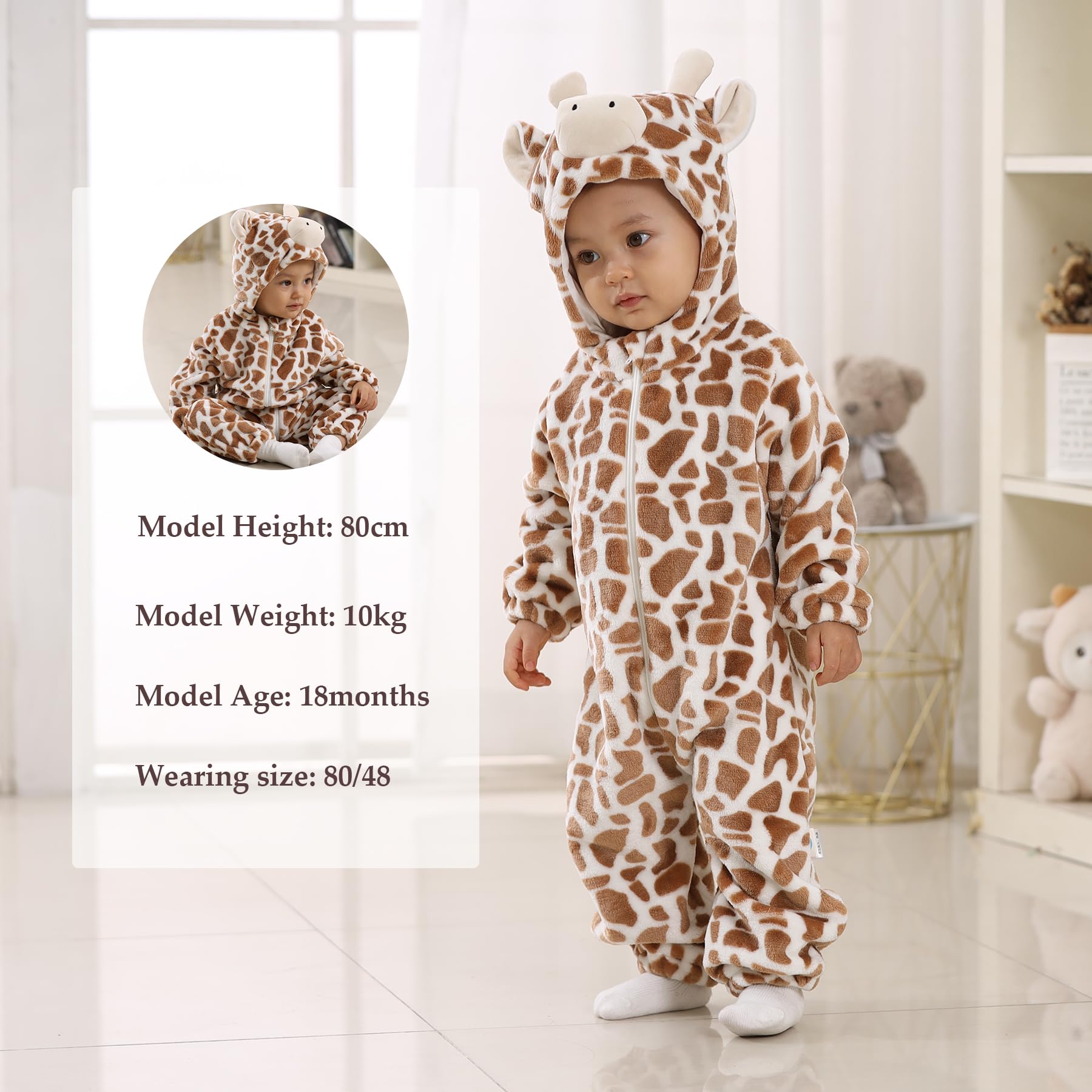 TONWHAR Kid's And Toddler's Animal Halloween Costume Outfit Baby One-Piece Rompers Onesie — view 6