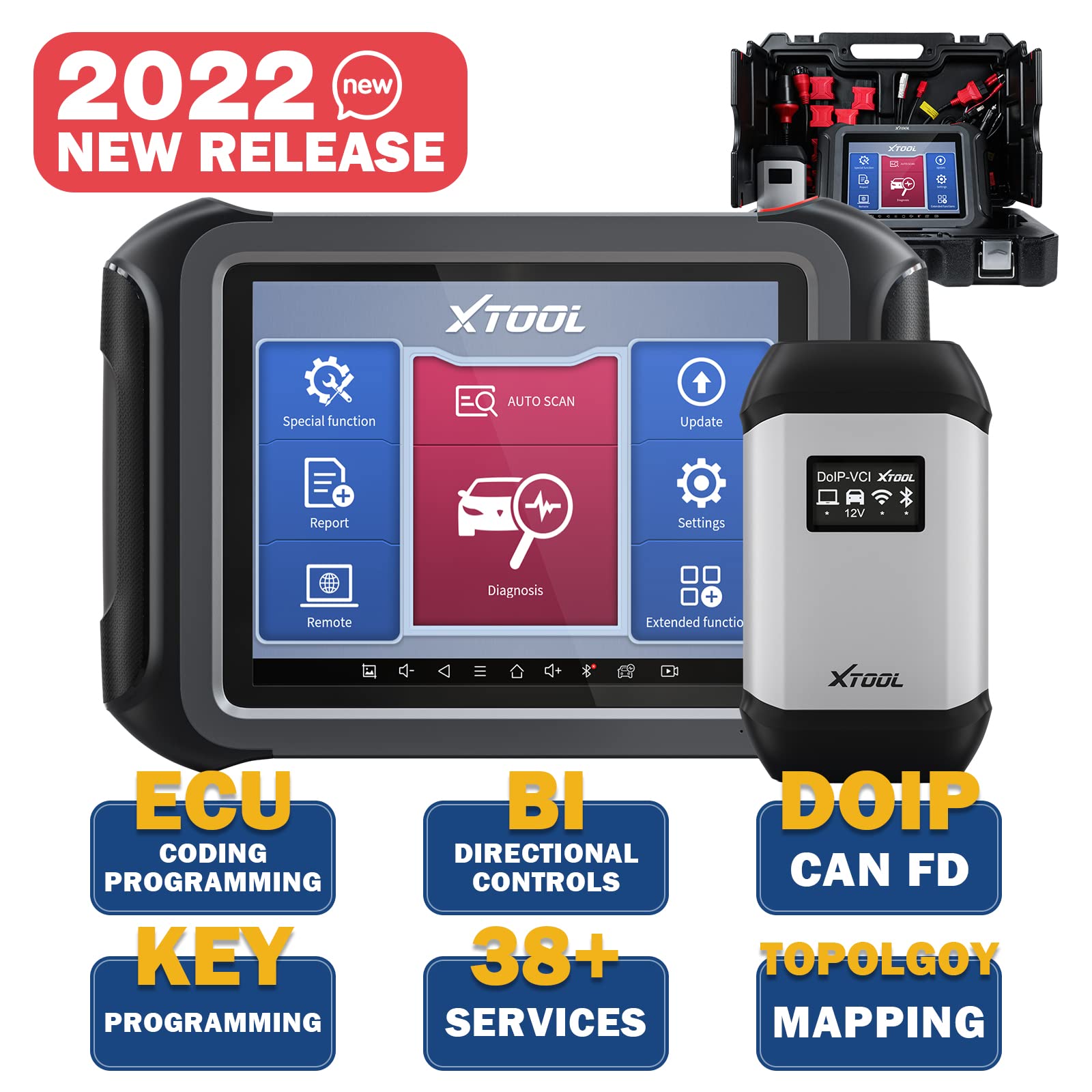 Buy XTOOL D9 Pro (2022 New Model) Automotive Diagnostic Scan Tool with ECU Coding & Programming