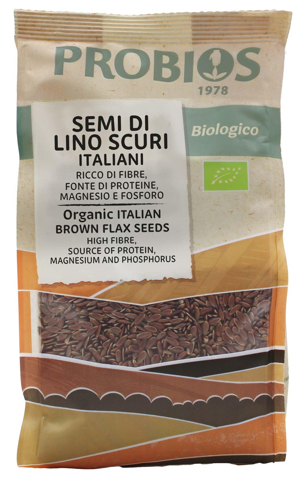 Probios Golden Semi di Lino Bio - Semi di Lino Bio Senza Glutine - Ricco di Minerali e Fibre - Confezione da 6 x 300 g