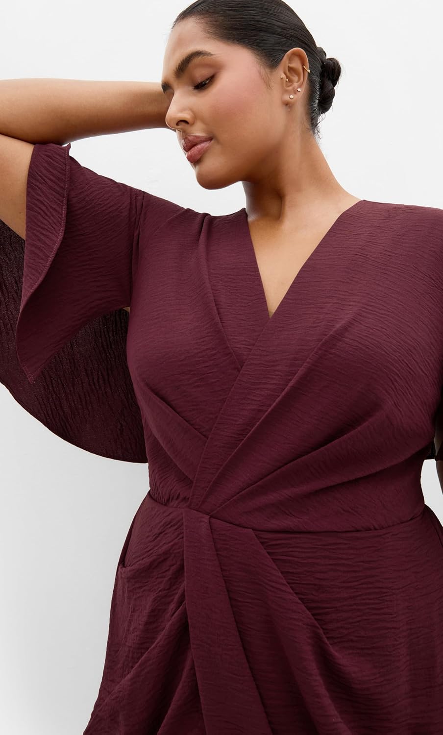 City Chic Plus Size Dress - Braelynn Drape Maxi