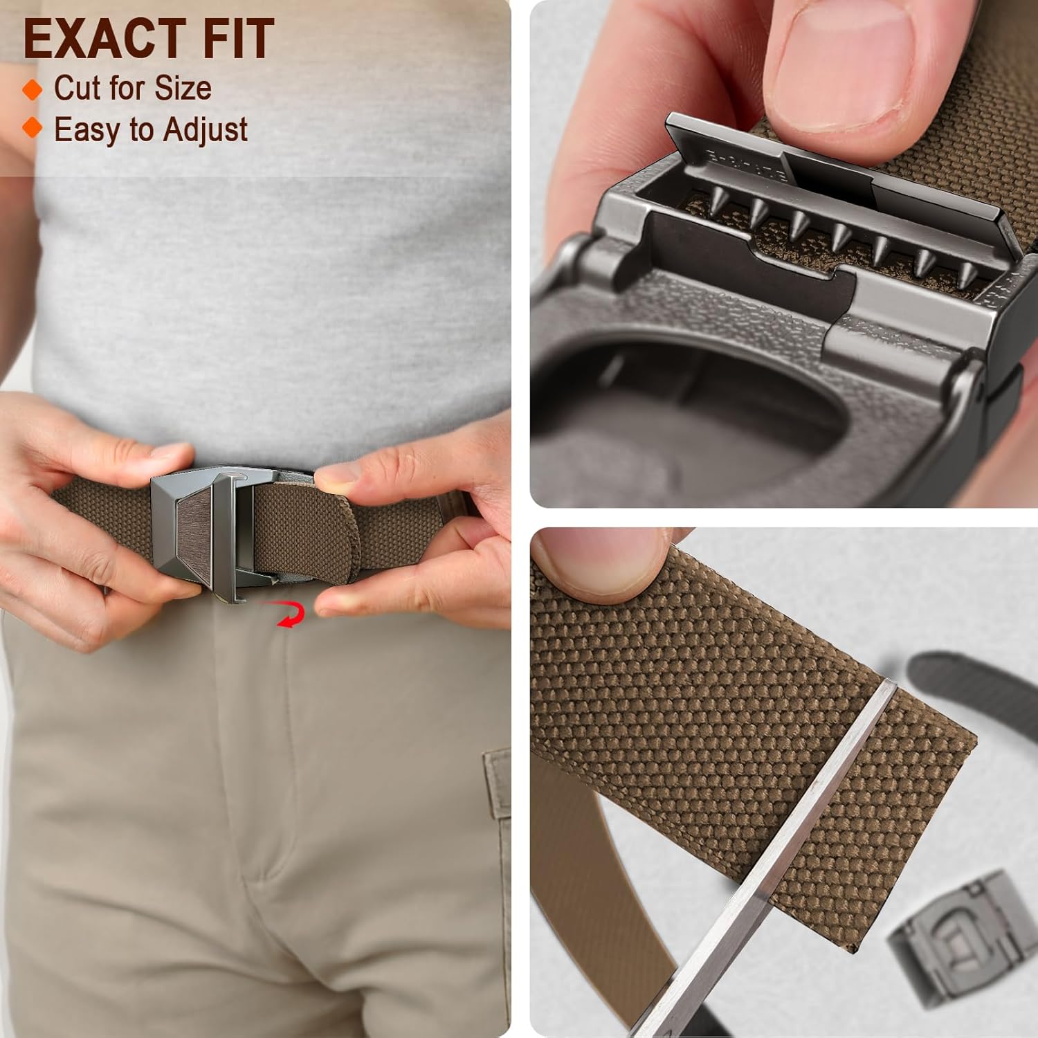 KEMISANT Stretch Belt Men-Adjustable Tactical Work Belt Gift For Men Rigger Heave Duty-Fun Buckle - Image 4