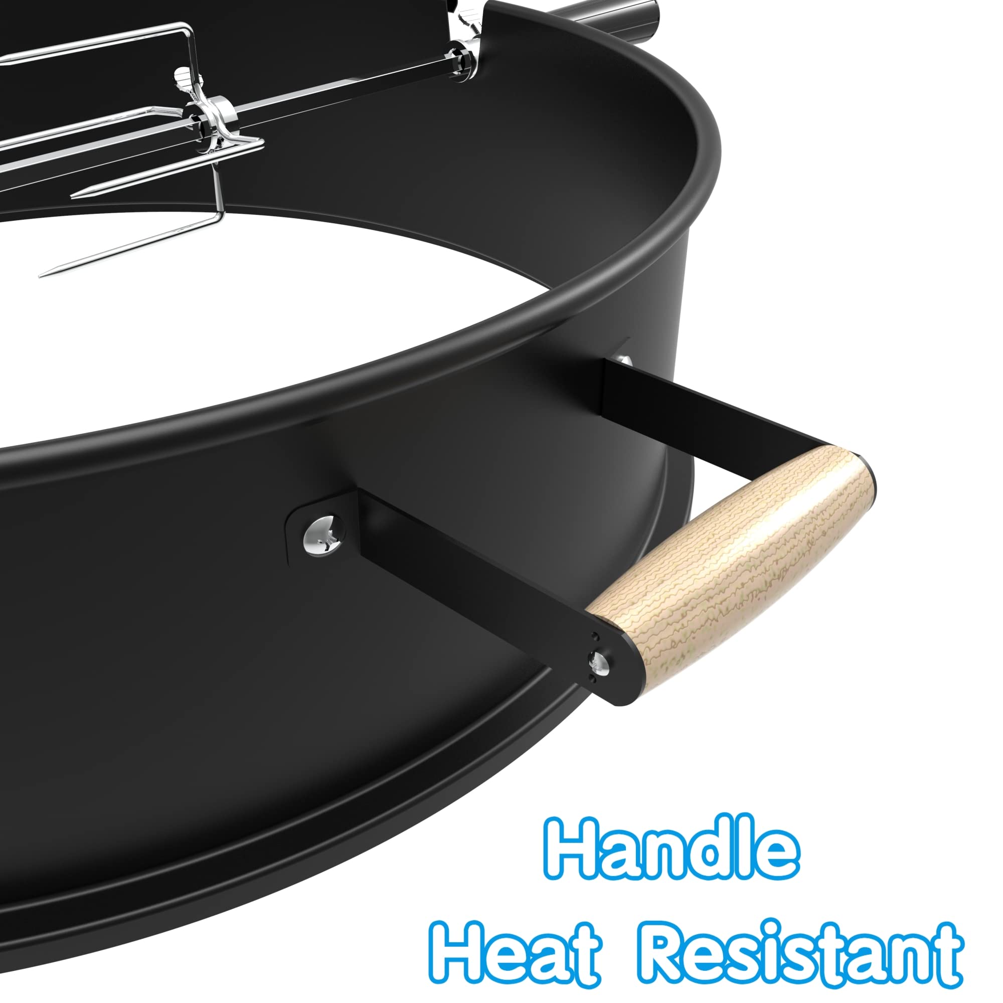 Buy Universal Black Powder Steel 22.5in Kettle Grill Rotisserie Kit