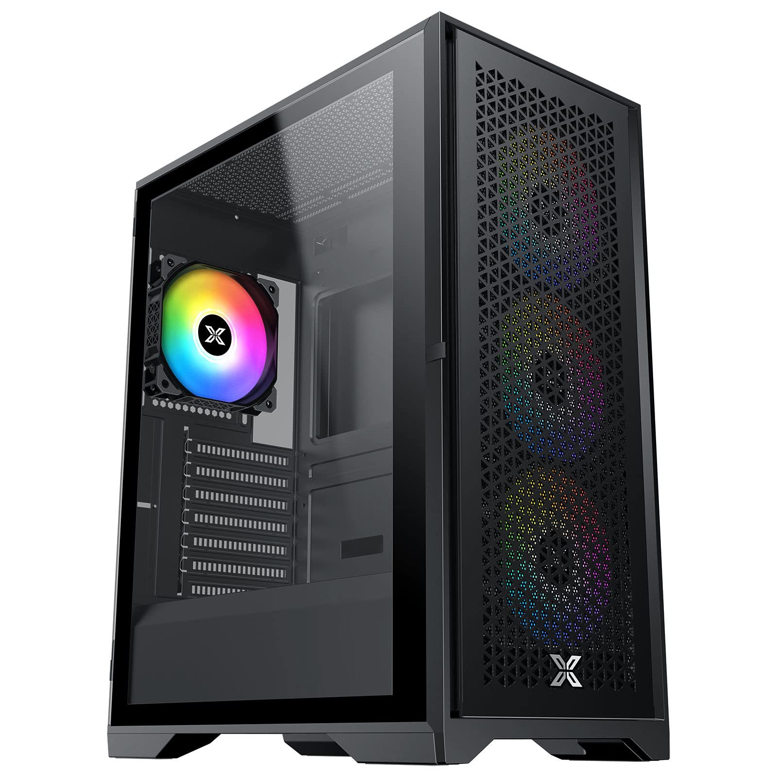 Gaming PC NANOTECH, Intel i7-11700F, 16GB DDR4, Nvidia RTX 3060TI, 500GB NVME M.2 SSD + 1TB HDD, Windows 10 pro, RGB Gaming Computer PC (i7-11700F,RTX 3060TI) S5 RTX 3060 Ti i7-11700F